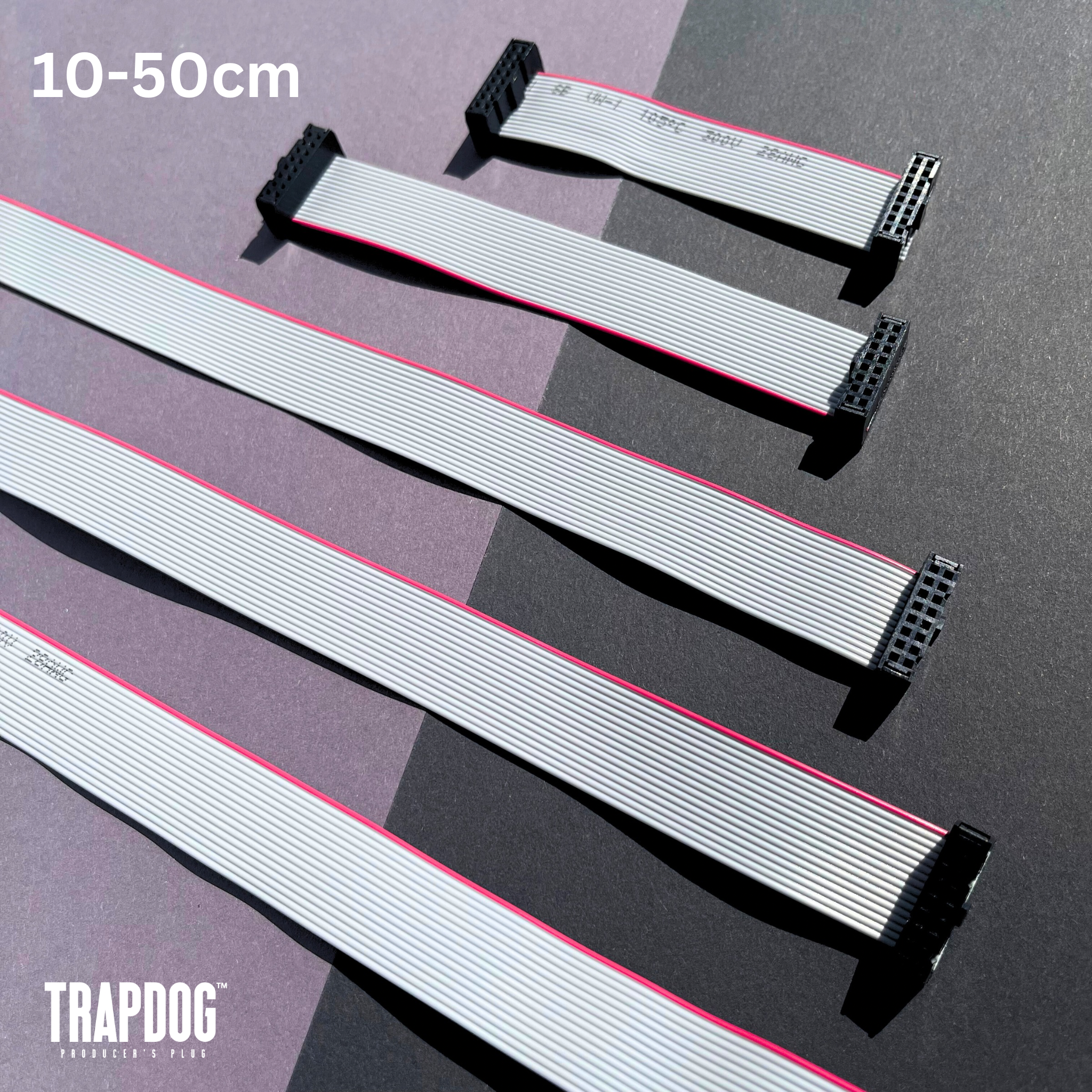 Eurorack Power Ribbon Cable Pack – 16 to 16 Pin IDC – Choose Length (10–50cm) & Quantity (3, 5, 10, 15, 20)