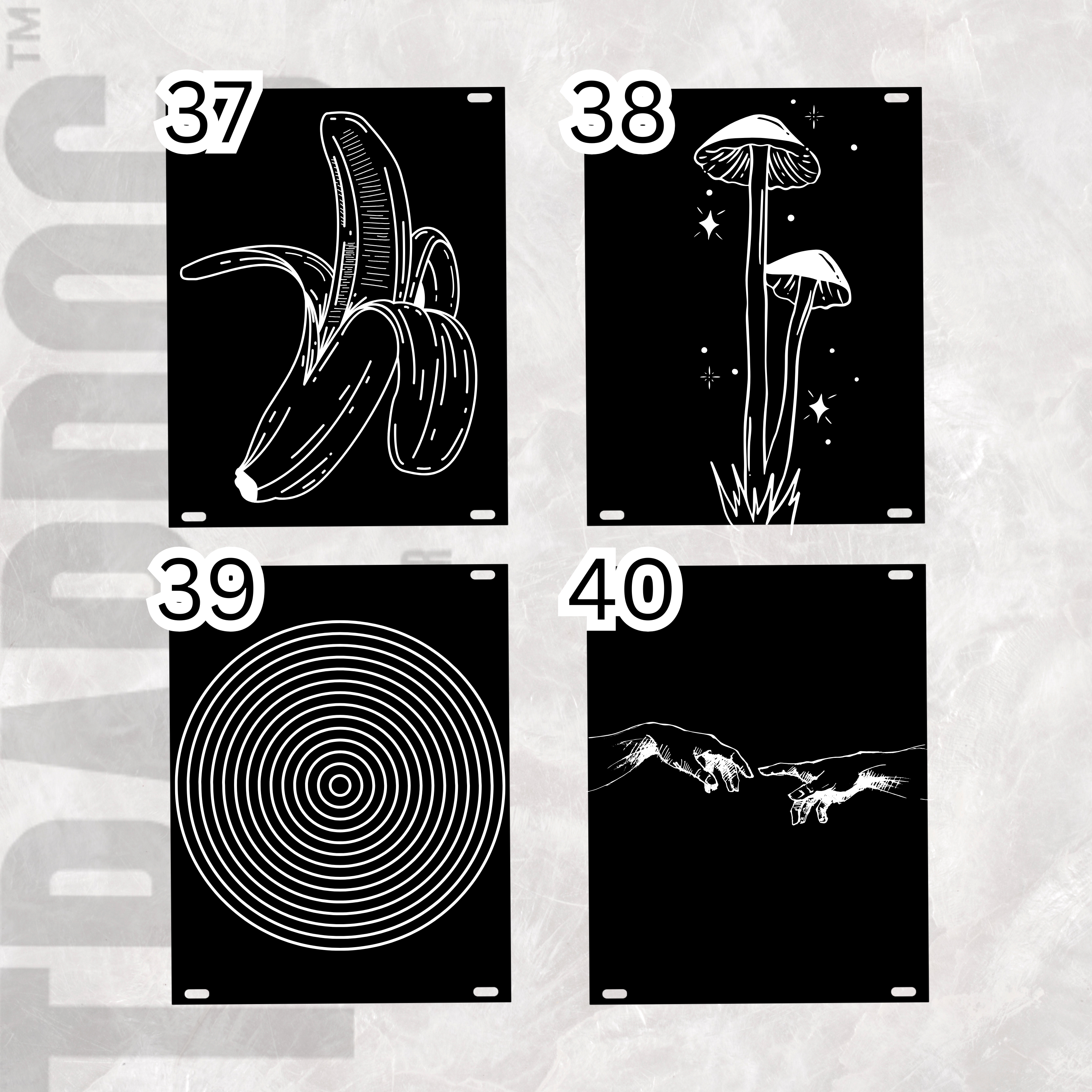 Artwork Laser Engraved Acrylic Eurorack Panels 1.5mm / Eurorack Panels For Filling Gaps / Any Size HP / Blank Eurorack Panels