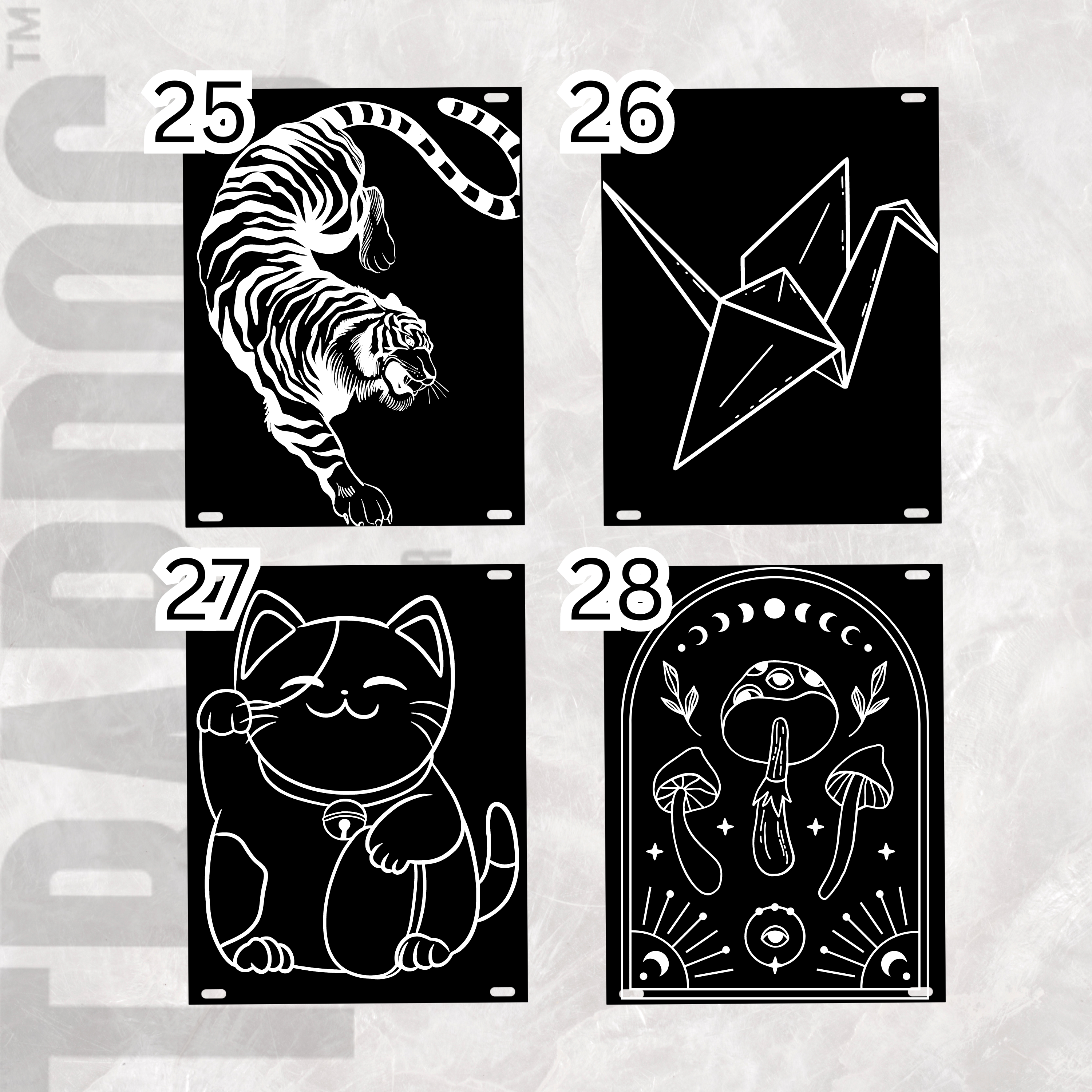 Artwork Laser Engraved Acrylic Eurorack Panels 1.5mm / Eurorack Panels For Filling Gaps / Any Size HP / Blank Eurorack Panels