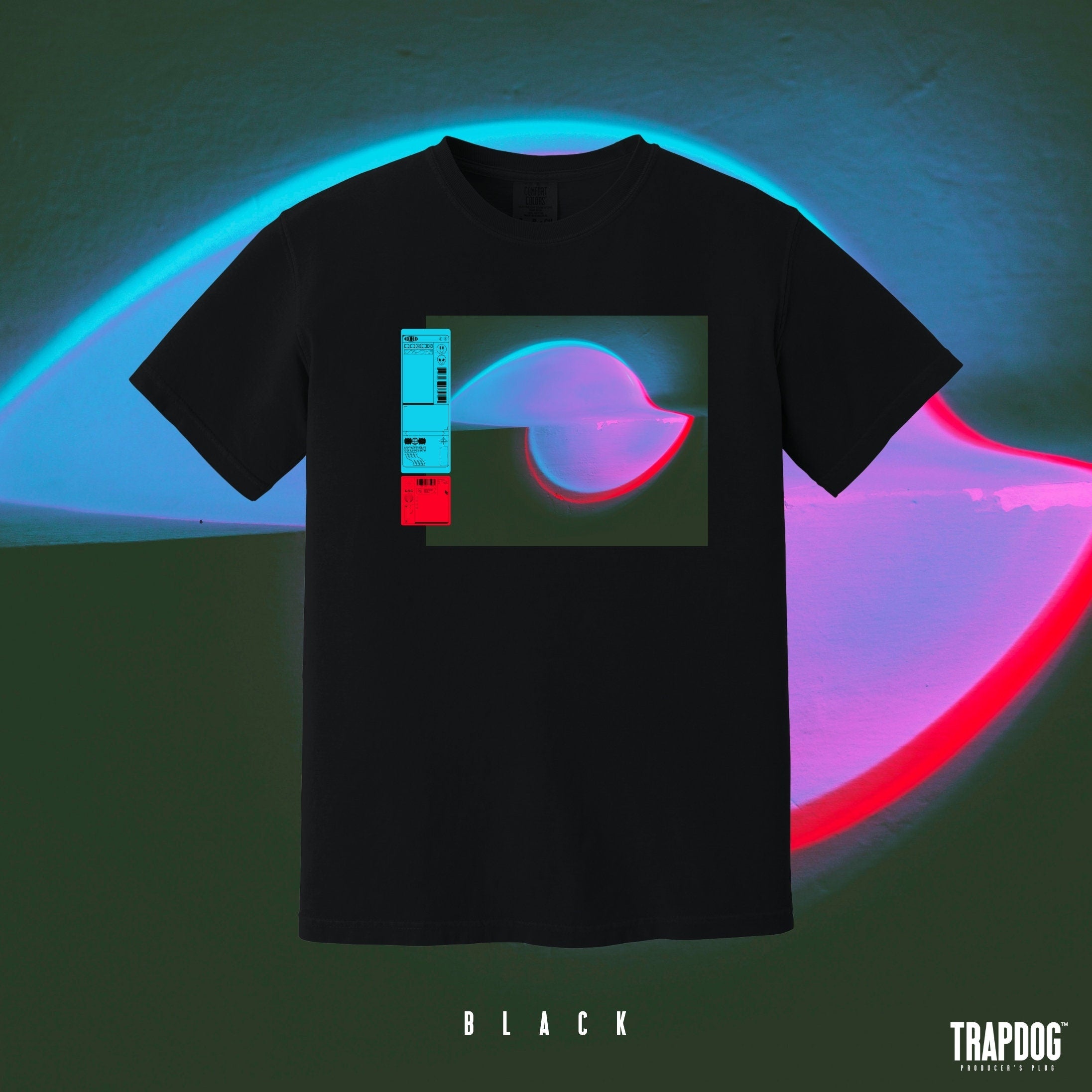 TRAPDOG® Synthwave Vaporwave Aesthetic T-Shirt | Psychedelic Trippy Alt Clothing | Retrowave Anime Cyberpunk | Grunge Rave Gear | R#7