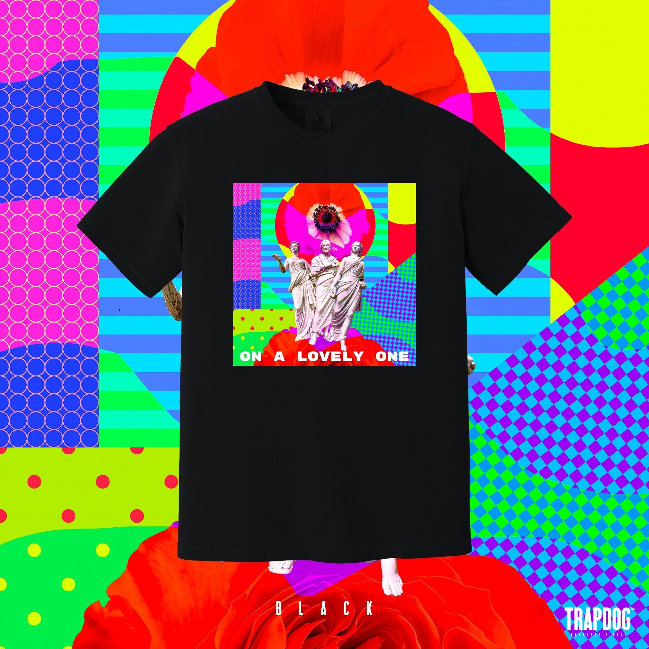 TRAPDOG® Synthwave Vaporwave Aesthetic T-Shirt | Psychedelic Trippy Alt Clothing | Retrowave Anime Cyberpunk | Grunge Rave Gear | R#10