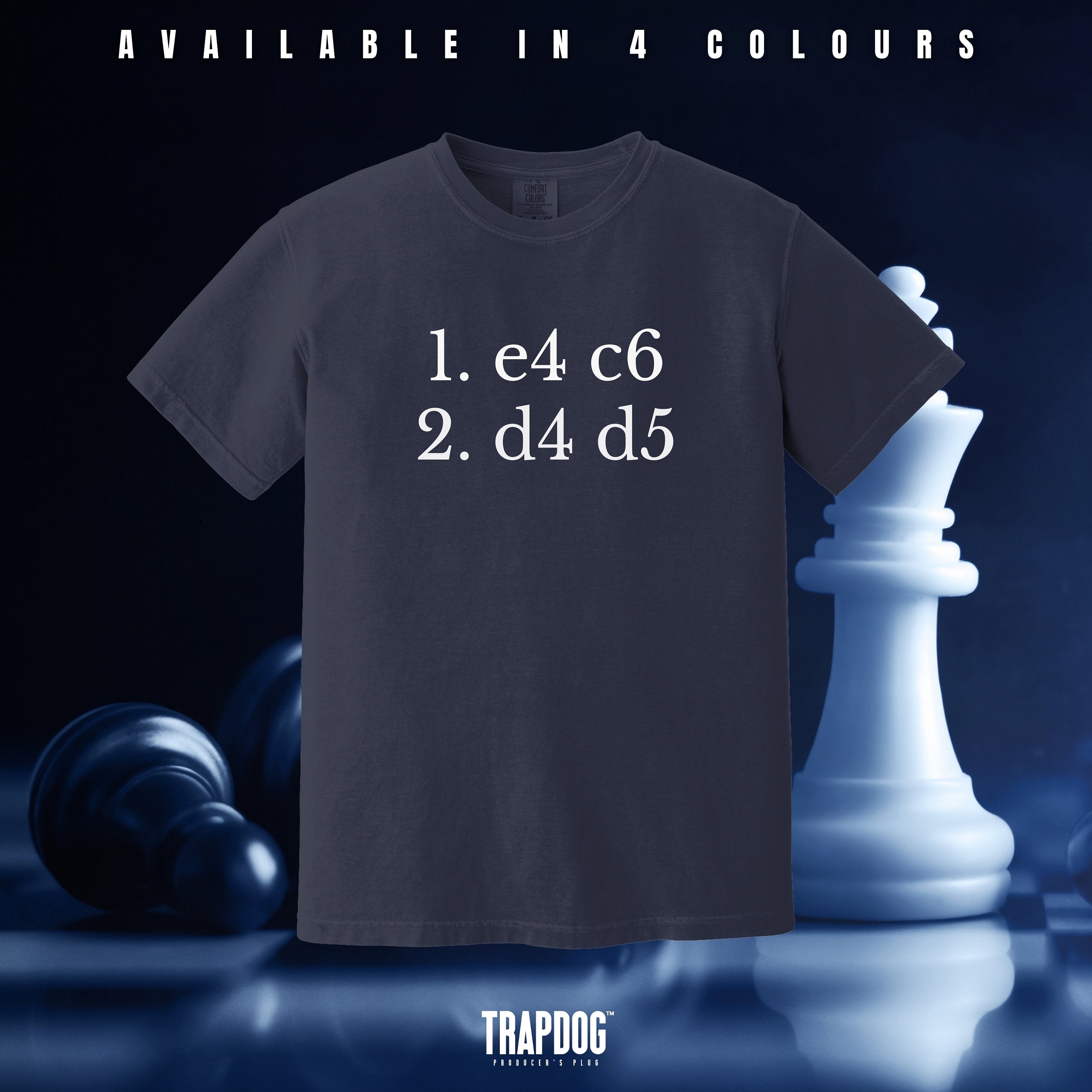 TRAPDOG® Fully Custom Chess Opening T-Shirt | Gift For Chess Lover | Custom Chess Gifts Unisex Chess Player Shirt | 1e4 1d4 Bongcloud London