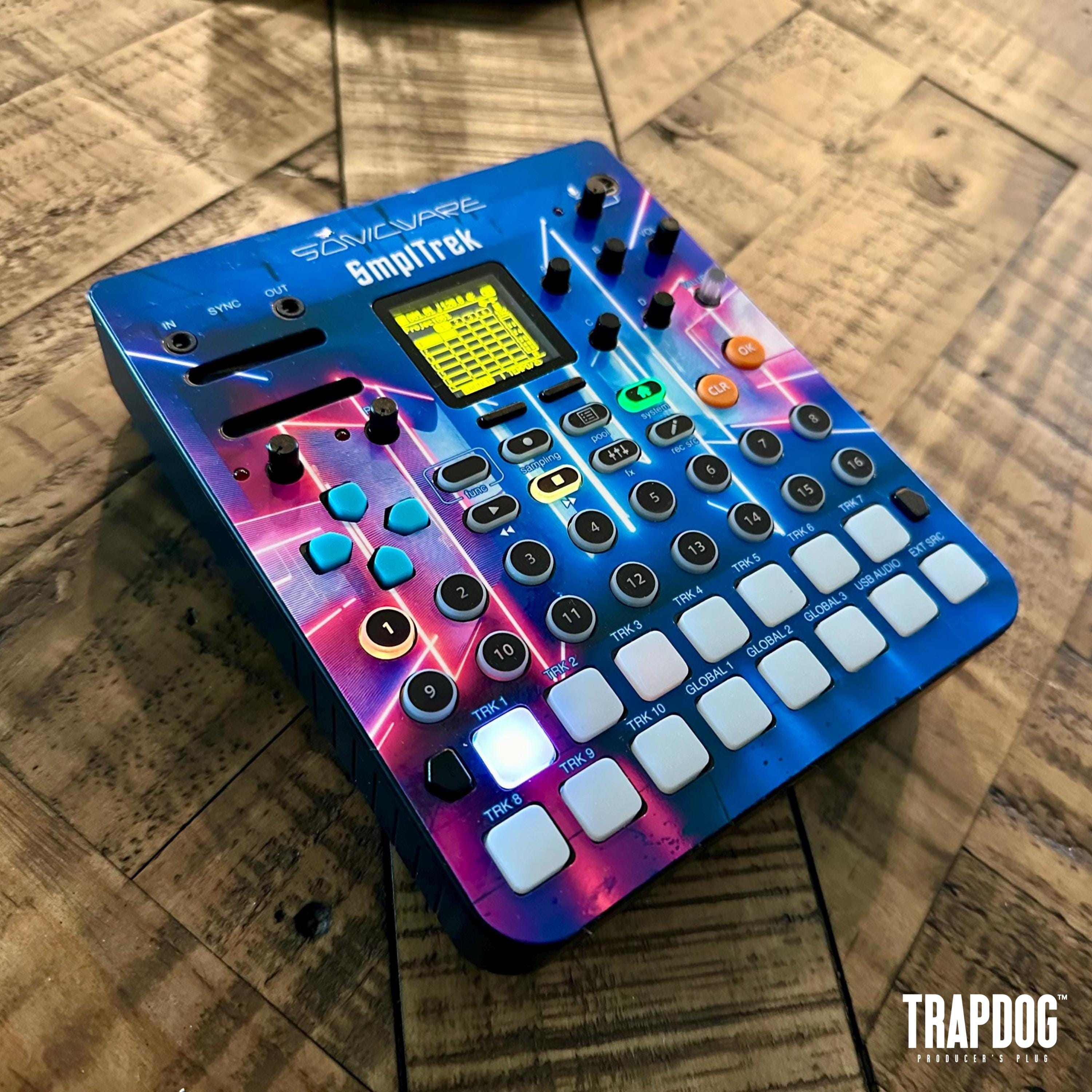 Custom SmplTrek & Lofi-12 XT Vinyl Faceplate Skin Sticker | Precut Holes  #33
