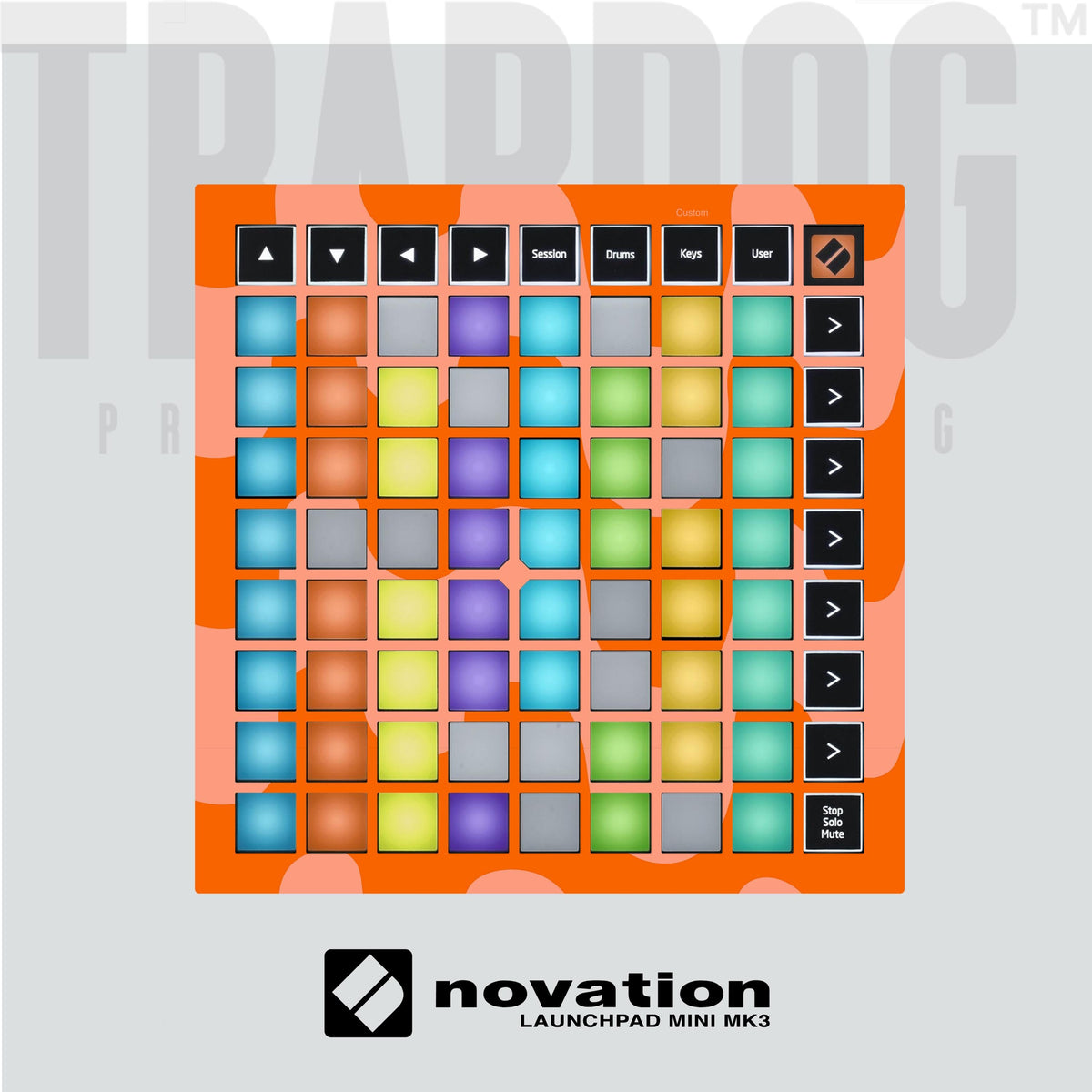 Custom Launchpad Mini MK3 Vinyl Skin Sticker | Precut Holes |#7 – TRAPDOG