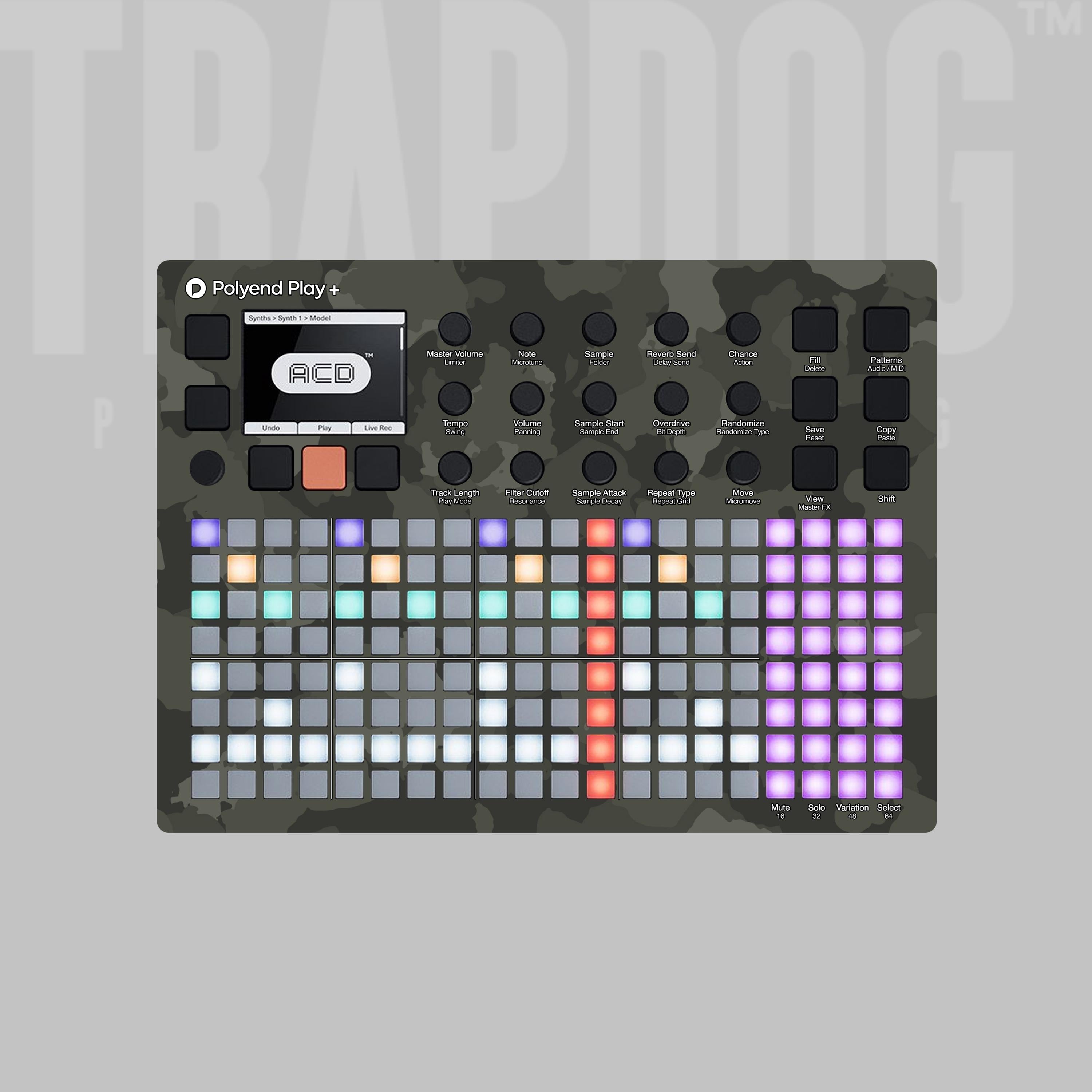 Custom Polyend Tracker / + & Play / + Vinyl Faceplate Skin Sticker | Send Us Your Artwork and Logo | #6