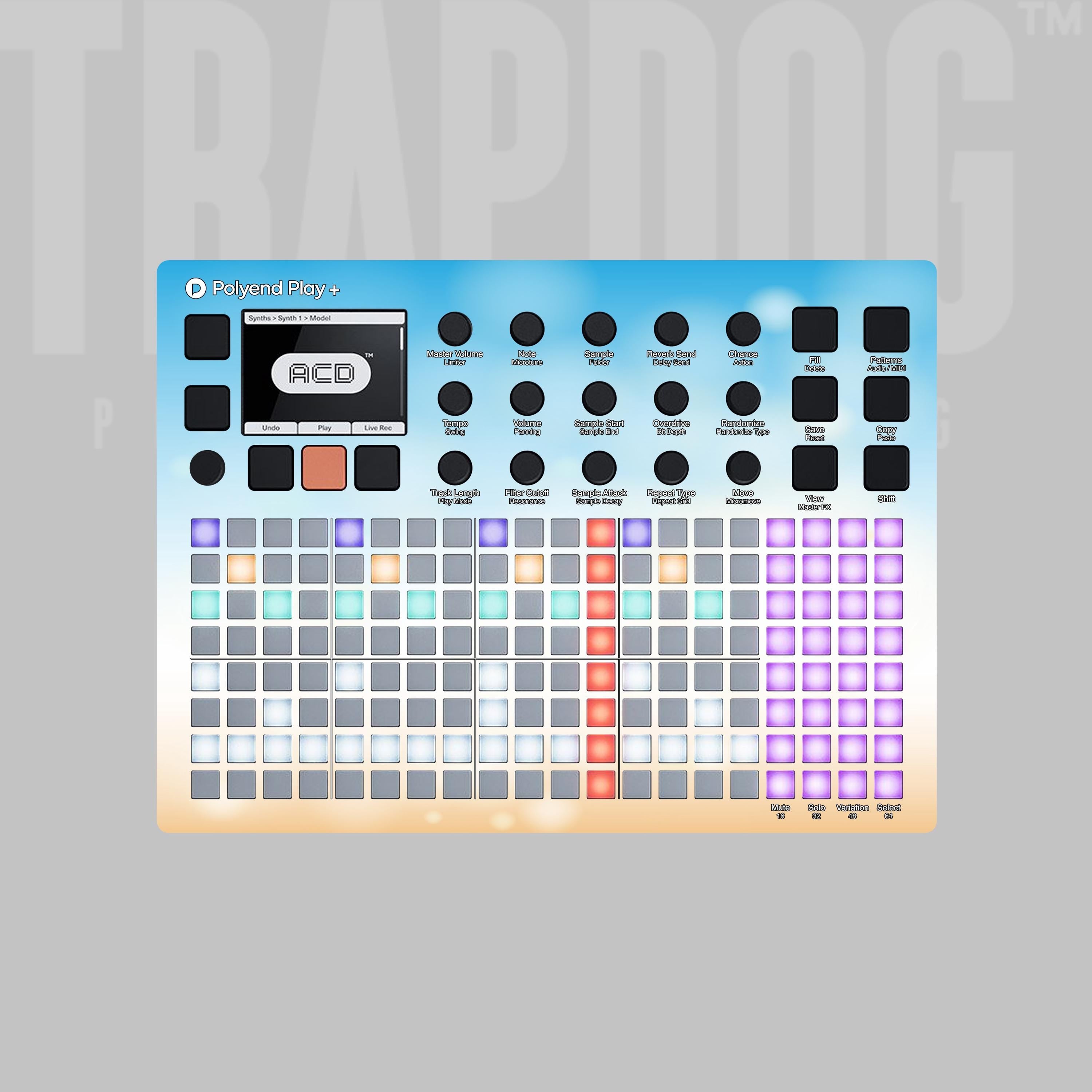 Custom Polyend Tracker / + & Play / + Vinyl Faceplate Skin Sticker | Send Us Your Artwork and Logo | #55