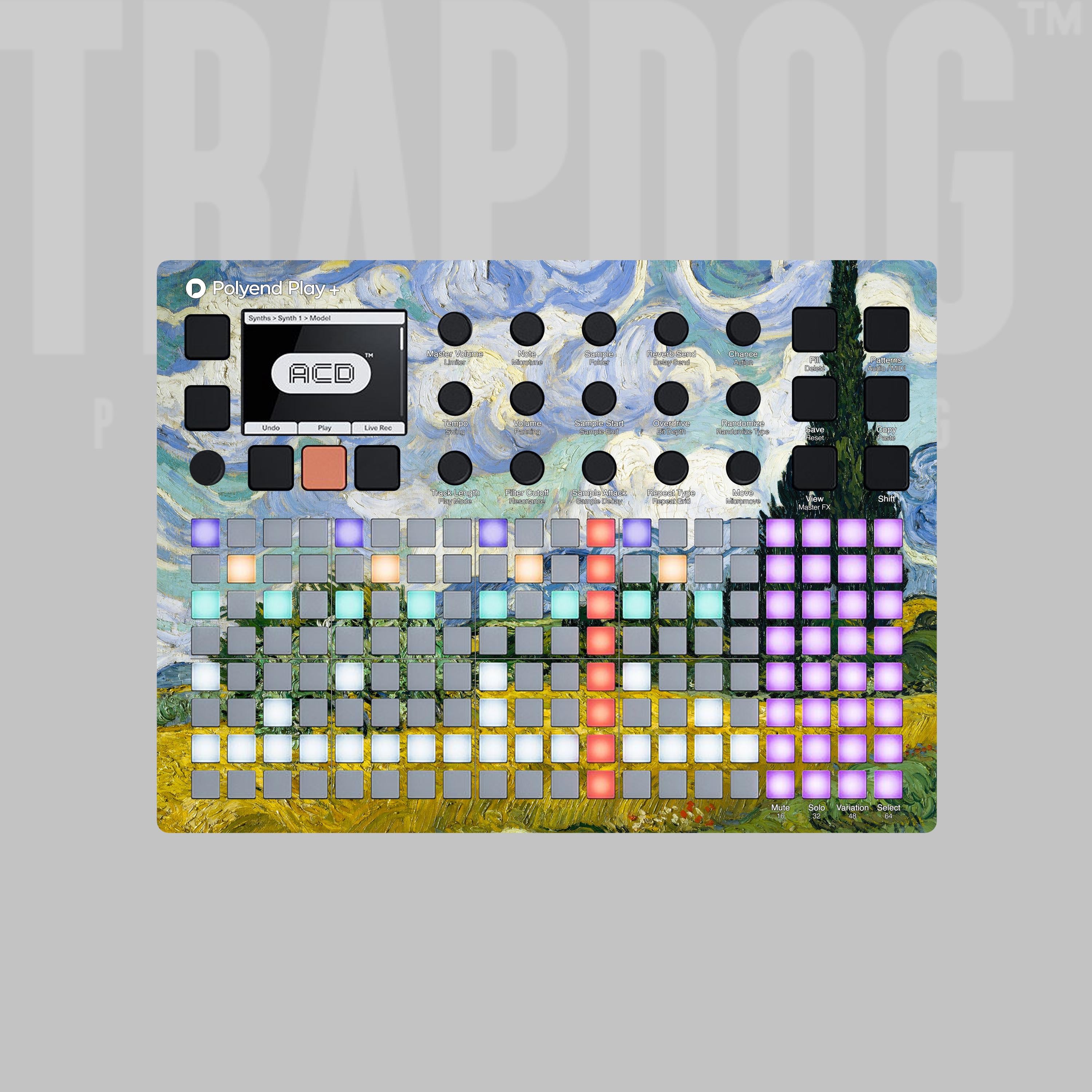 Custom Polyend Tracker / + & Play / + Vinyl Faceplate Skin Sticker | Send Us Your Artwork and Logo | #59