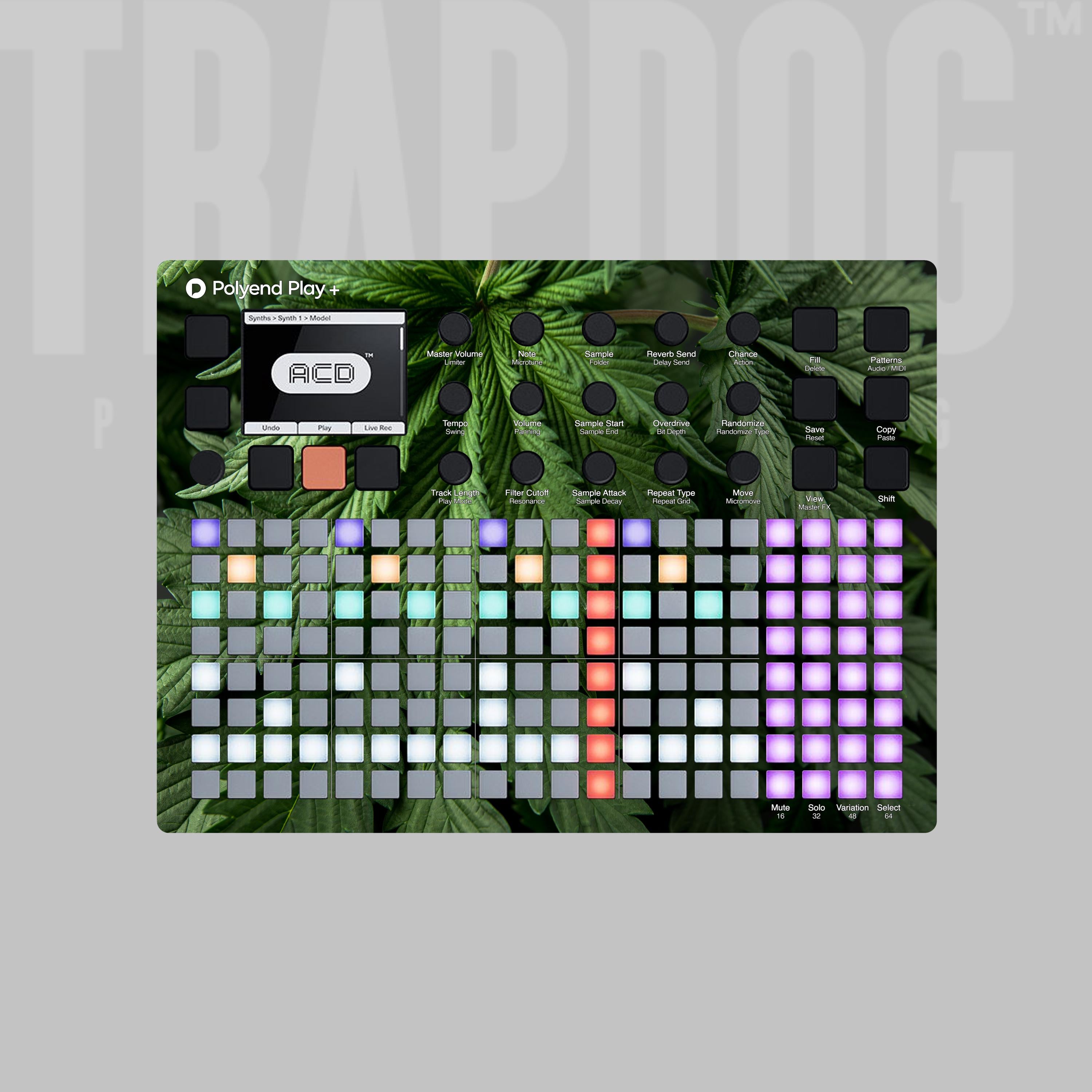 Custom Polyend Tracker / + & Play / + Vinyl Faceplate Skin Sticker | Send Us Your Artwork and Logo | #62
