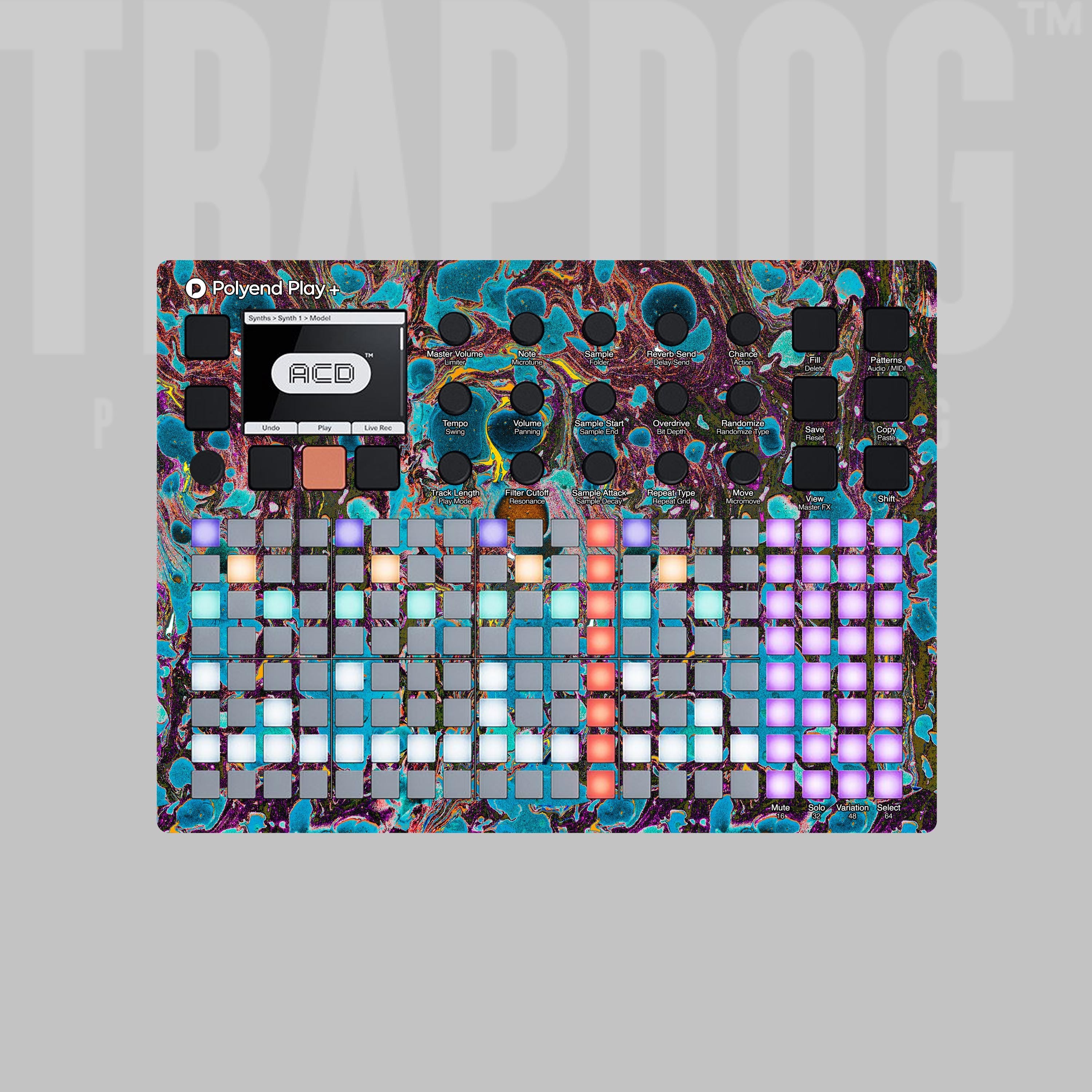 Custom Polyend Tracker / + & Play / + Vinyl Faceplate Skin Sticker | Send Us Your Artwork and Logo | #67