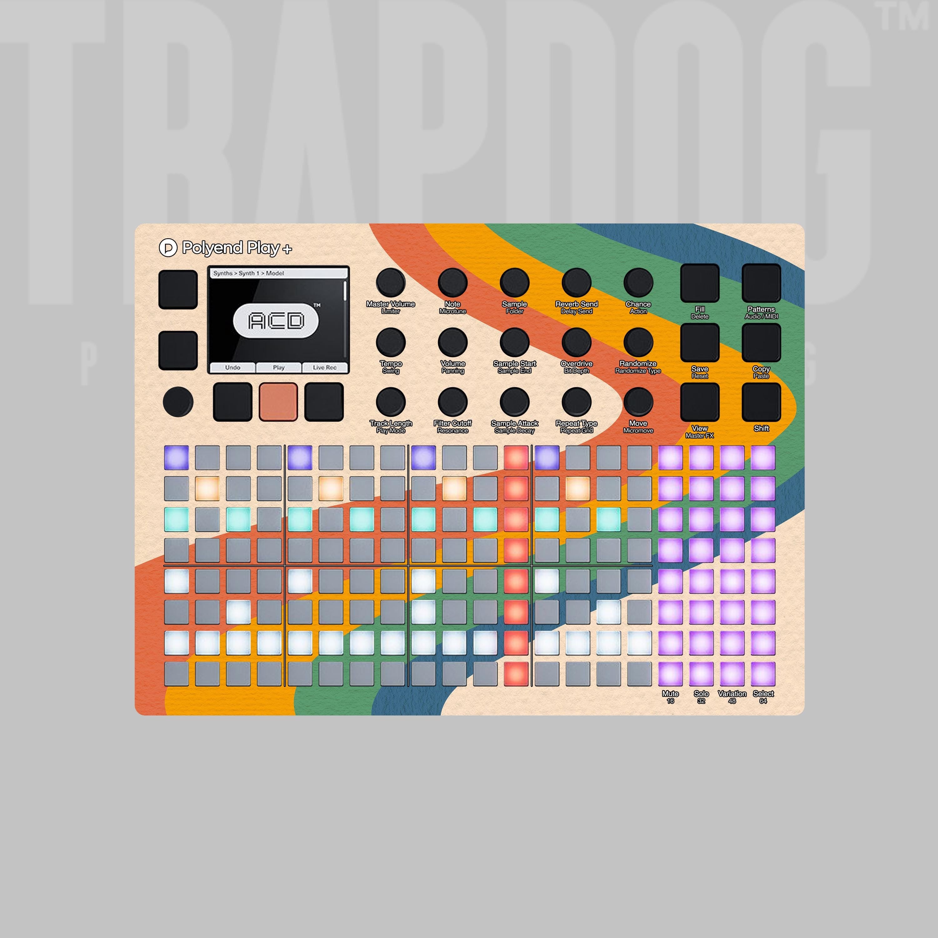 Custom Polyend Tracker / + & Play / + Vinyl Faceplate Skin Sticker | Send Us Your Artwork and Logo | #69