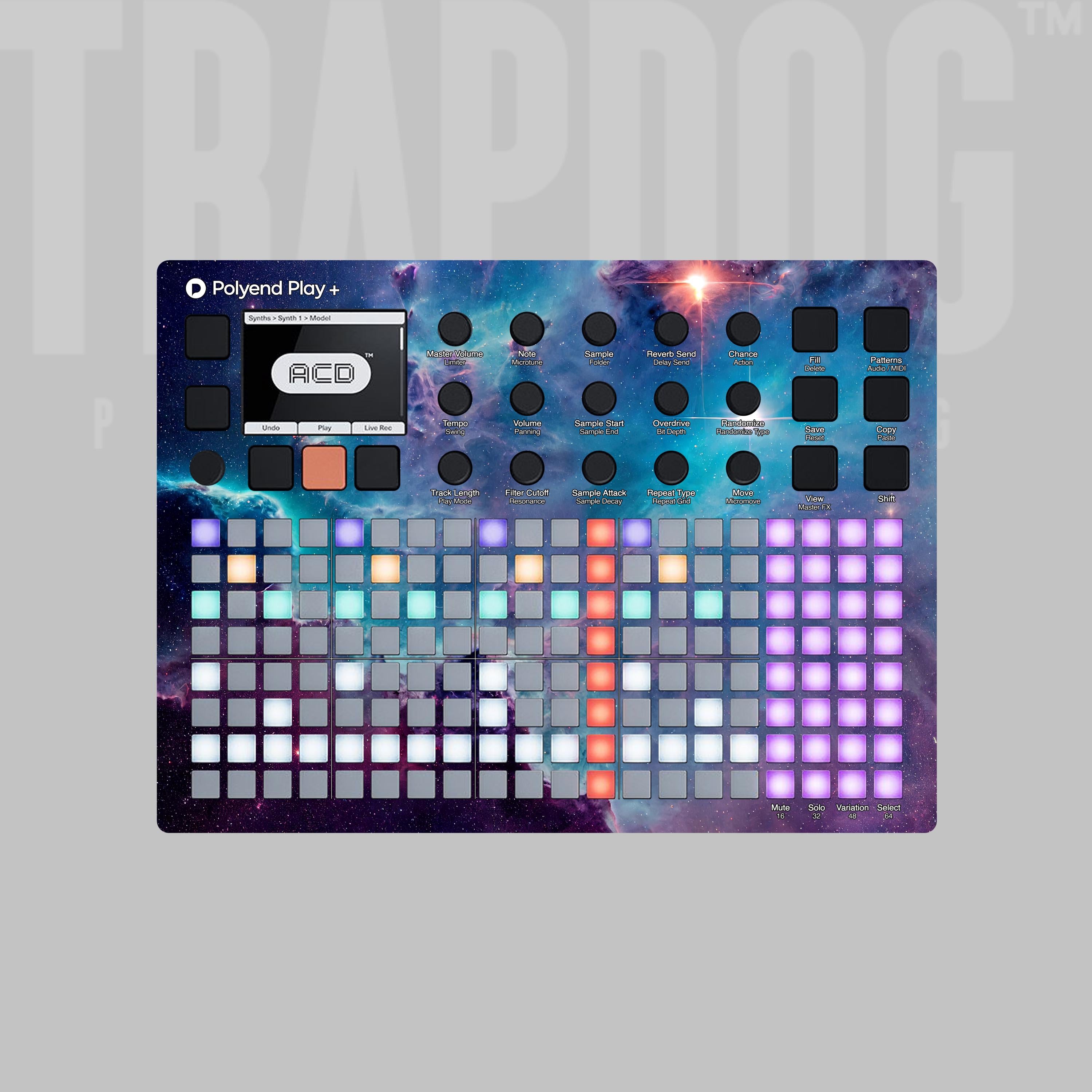 Custom Polyend Tracker / + & Play / + Vinyl Faceplate Skin Sticker | Send Us Your Artwork and Logo | #74