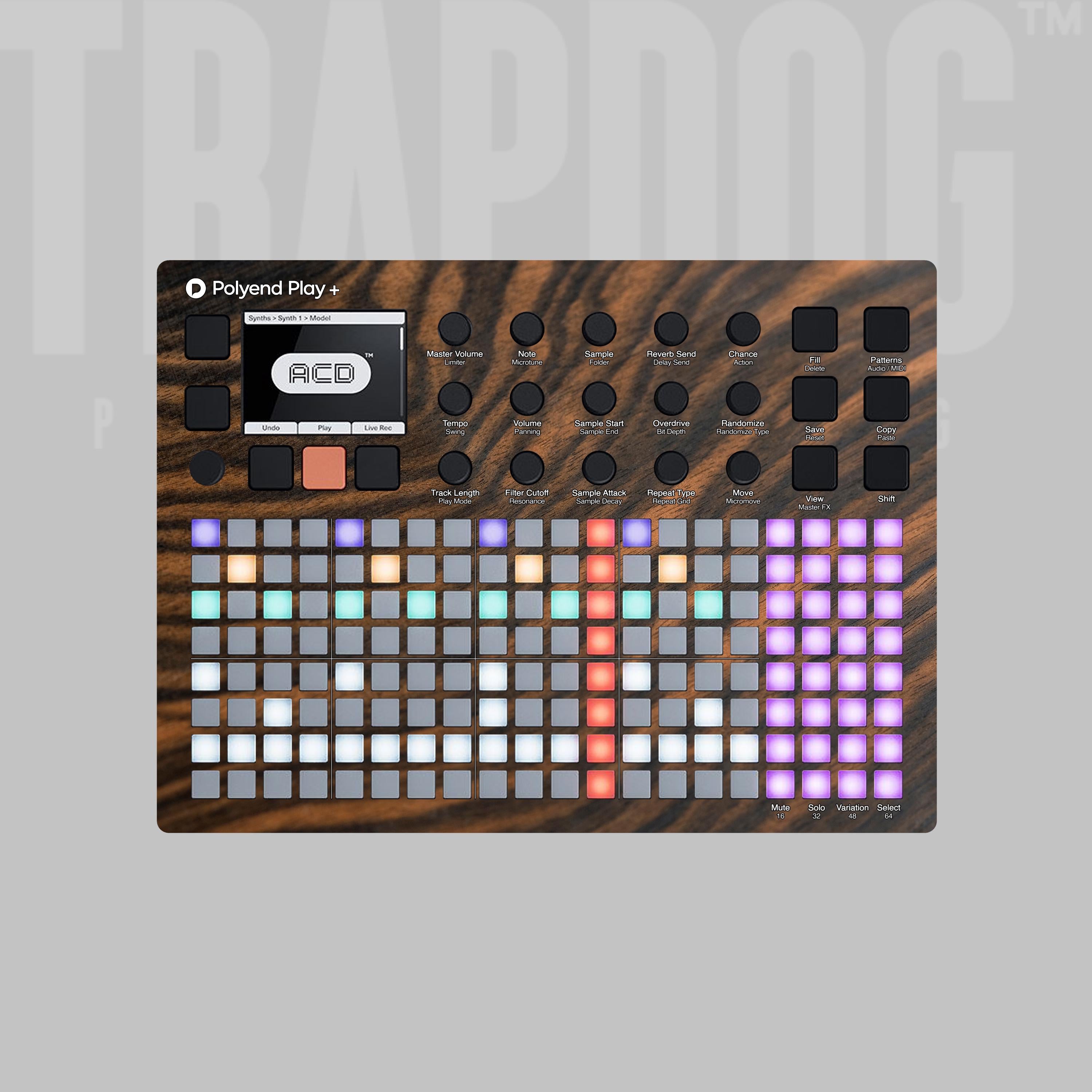 Custom Polyend Tracker / + & Play / + Vinyl Faceplate Skin Sticker | Send Us Your Artwork and Logo | #75