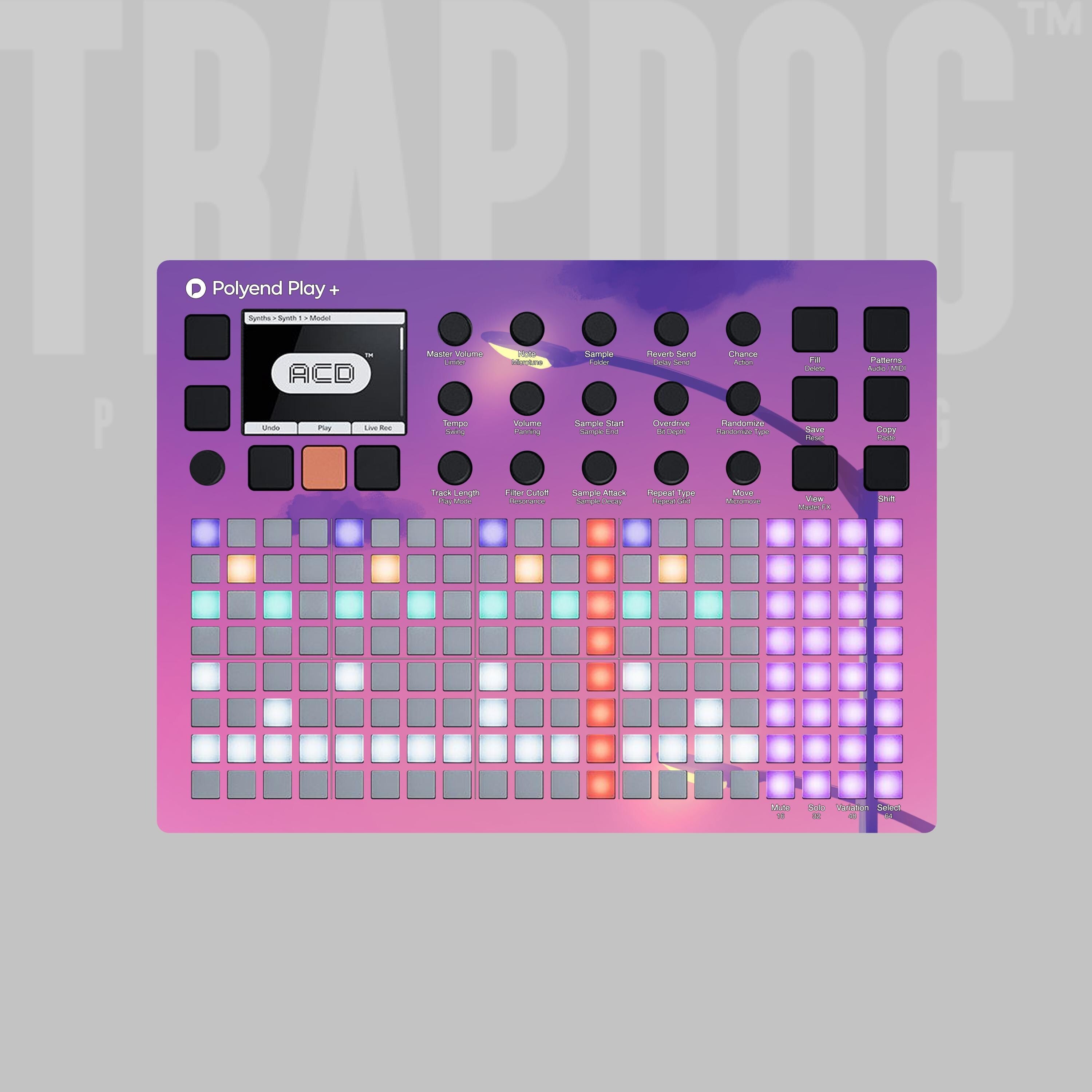 Custom Polyend Tracker / + & Play / + Vinyl Faceplate Skin Sticker | Send Us Your Artwork and Logo | #58