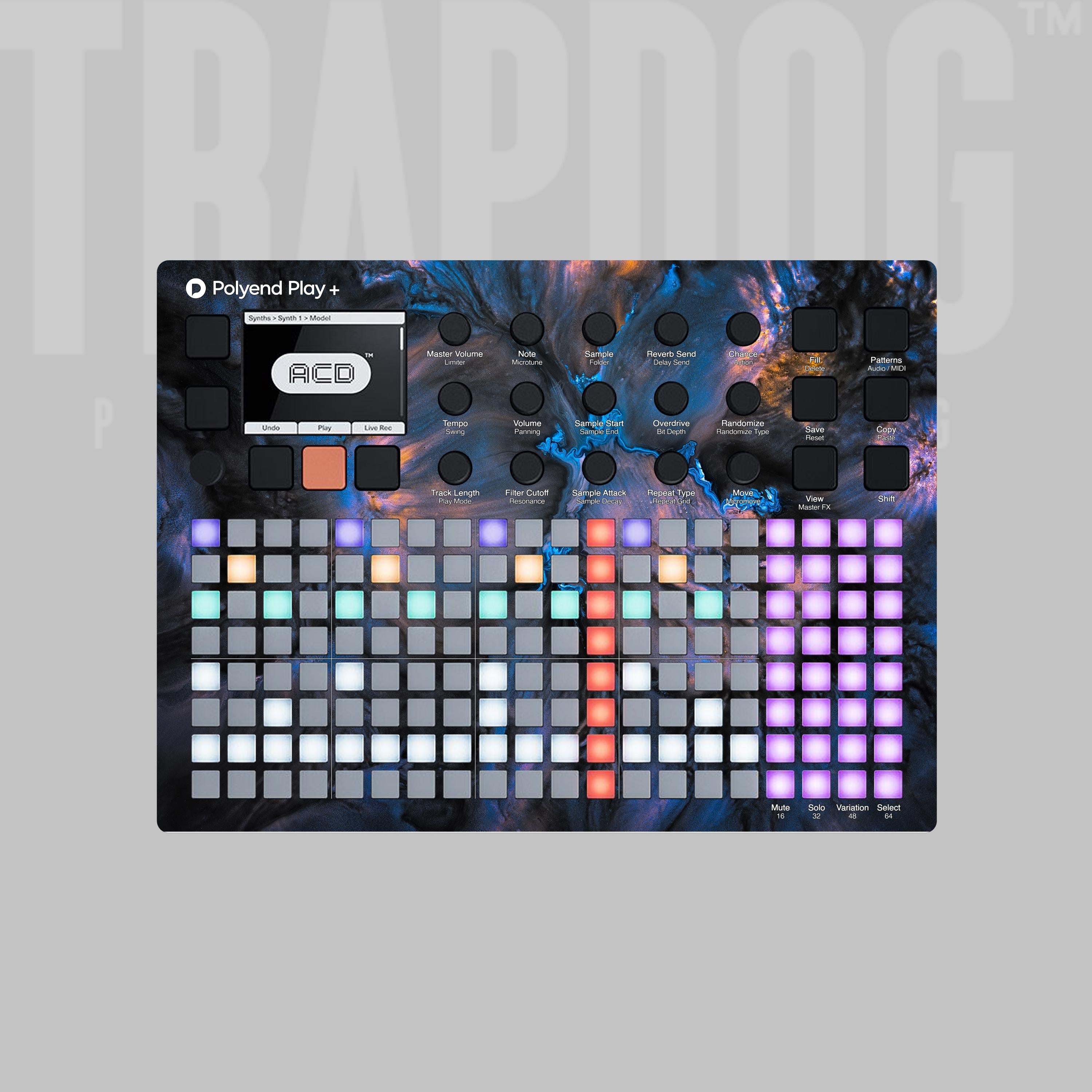Custom Polyend Tracker / + & Play / + Vinyl Faceplate Skin Sticker | Send Us Your Artwork and Logo | #60