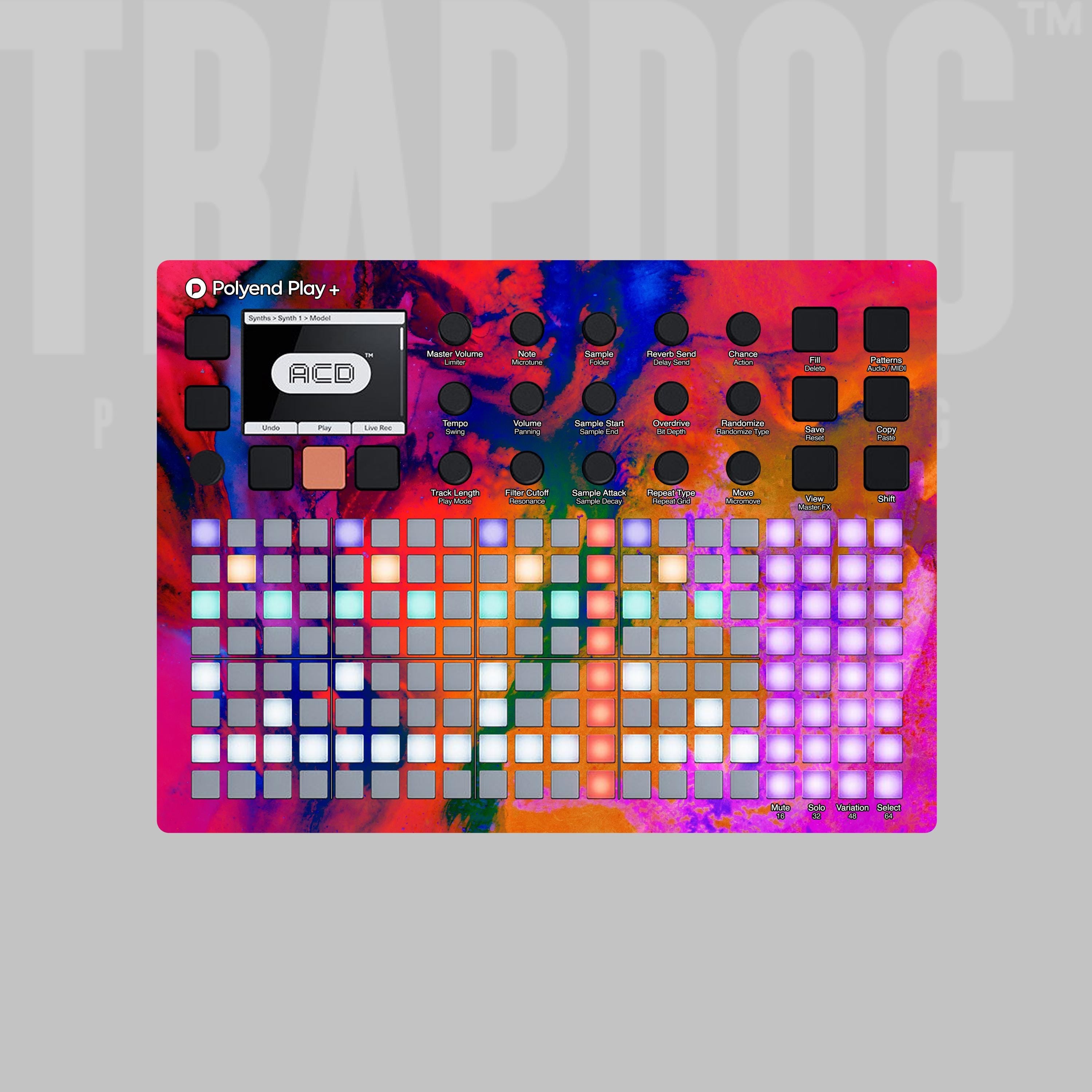 Custom Polyend Tracker / + & Play / + Vinyl Faceplate Skin Sticker | Send Us Your Artwork and Logo | #68