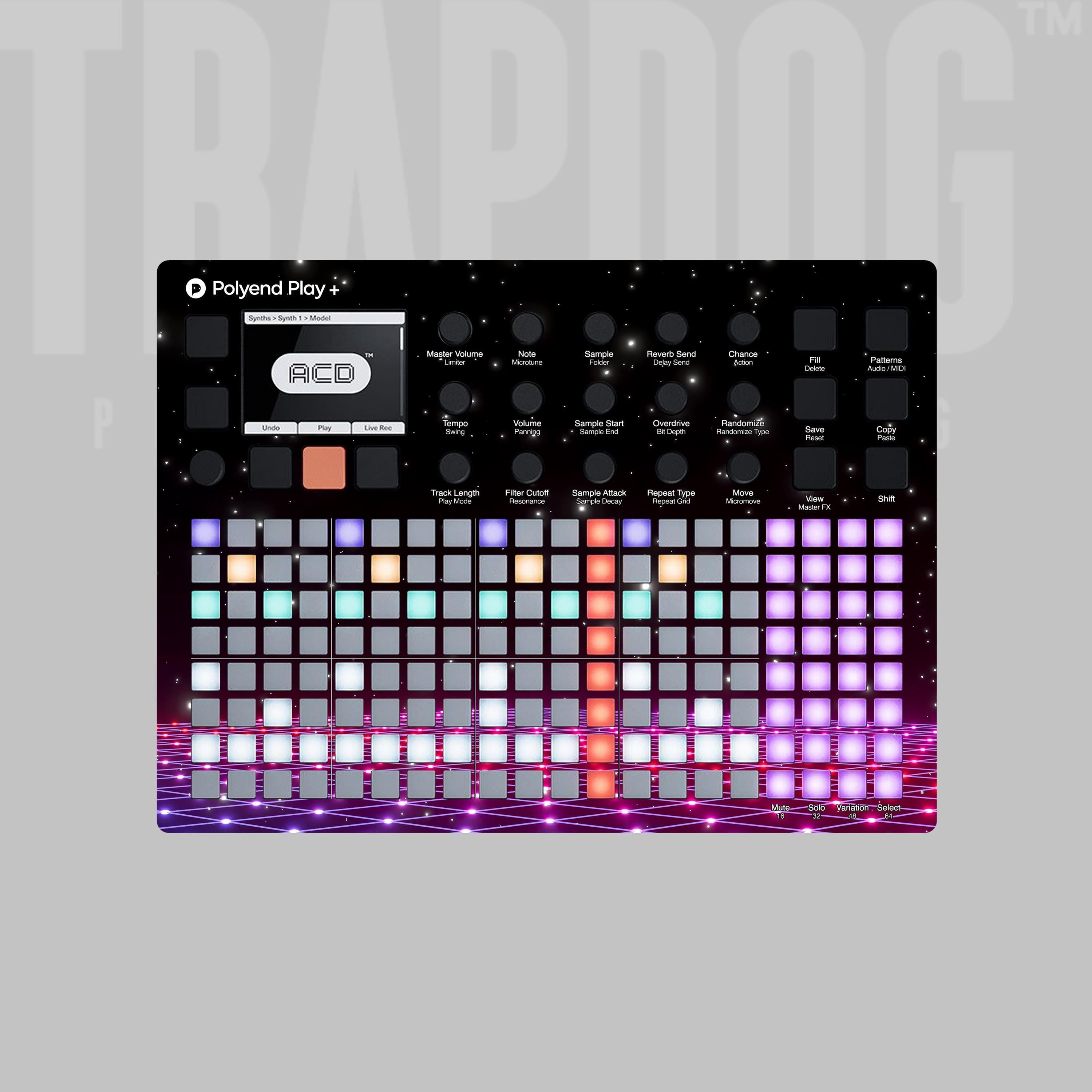 Custom Polyend Tracker / + & Play / + Vinyl Faceplate Skin Sticker | Send Us Your Artwork and Logo | #72