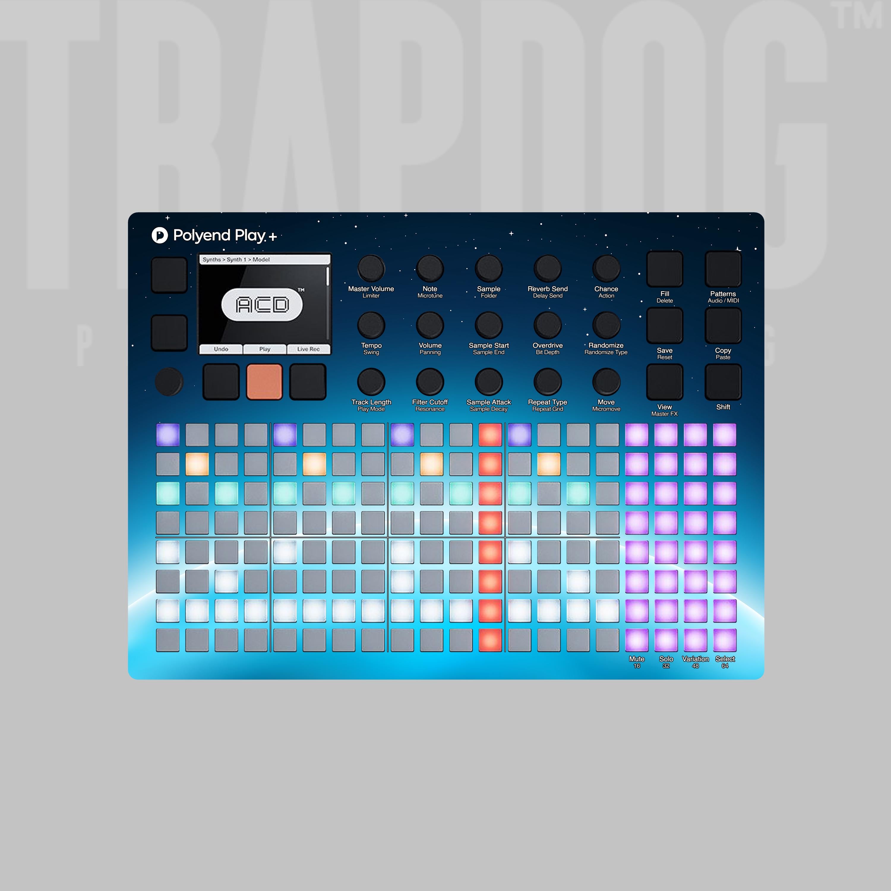 Custom Polyend Tracker / + & Play / + Vinyl Faceplate Skin Sticker | Send Us Your Artwork and Logo | #73