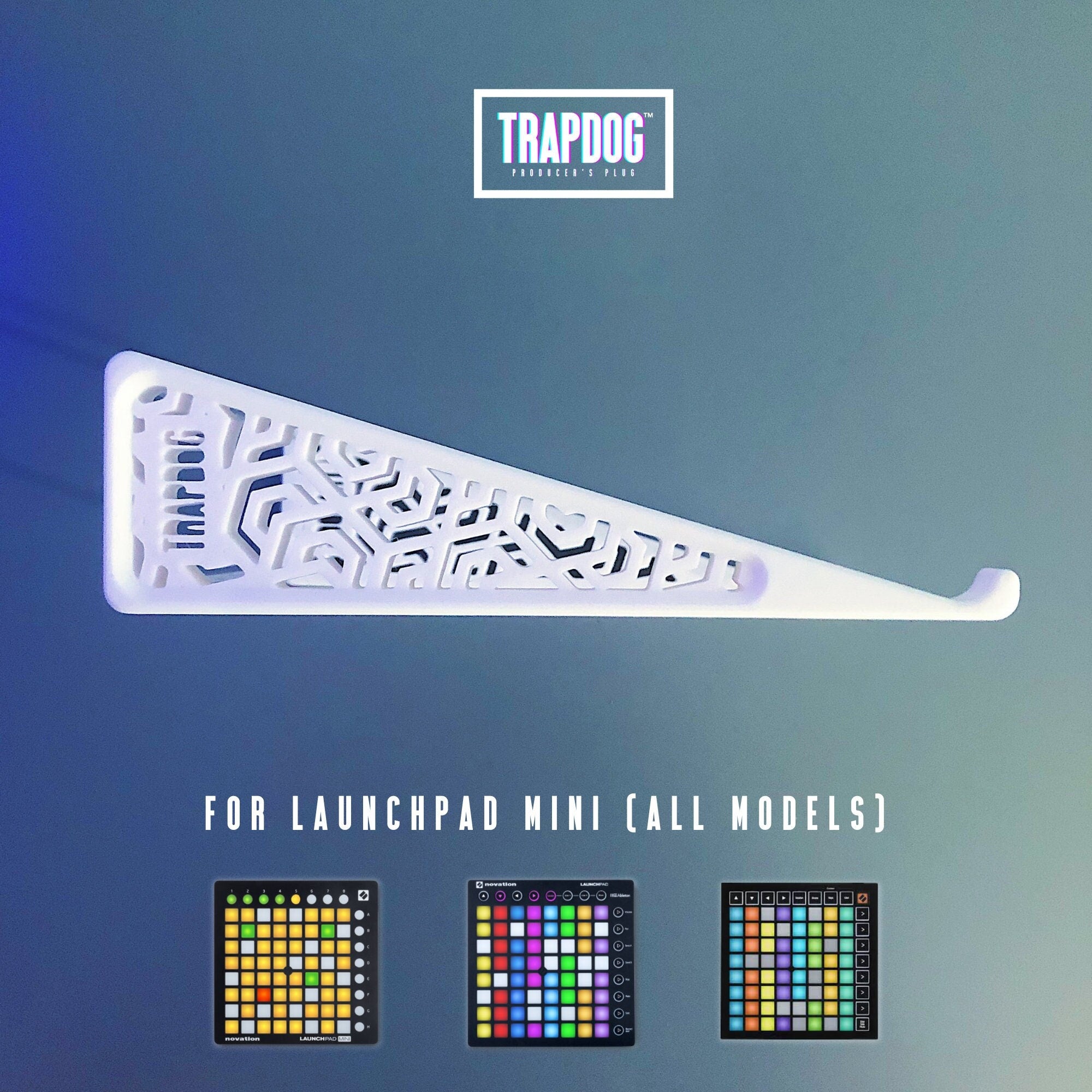 TRAPDOG® Novation Launchpad Mini Stand| 16.6 Degree Tilt | 16 Colours | Sampler Stand | Studio Accessories | Lifetime Guarantee | Custom