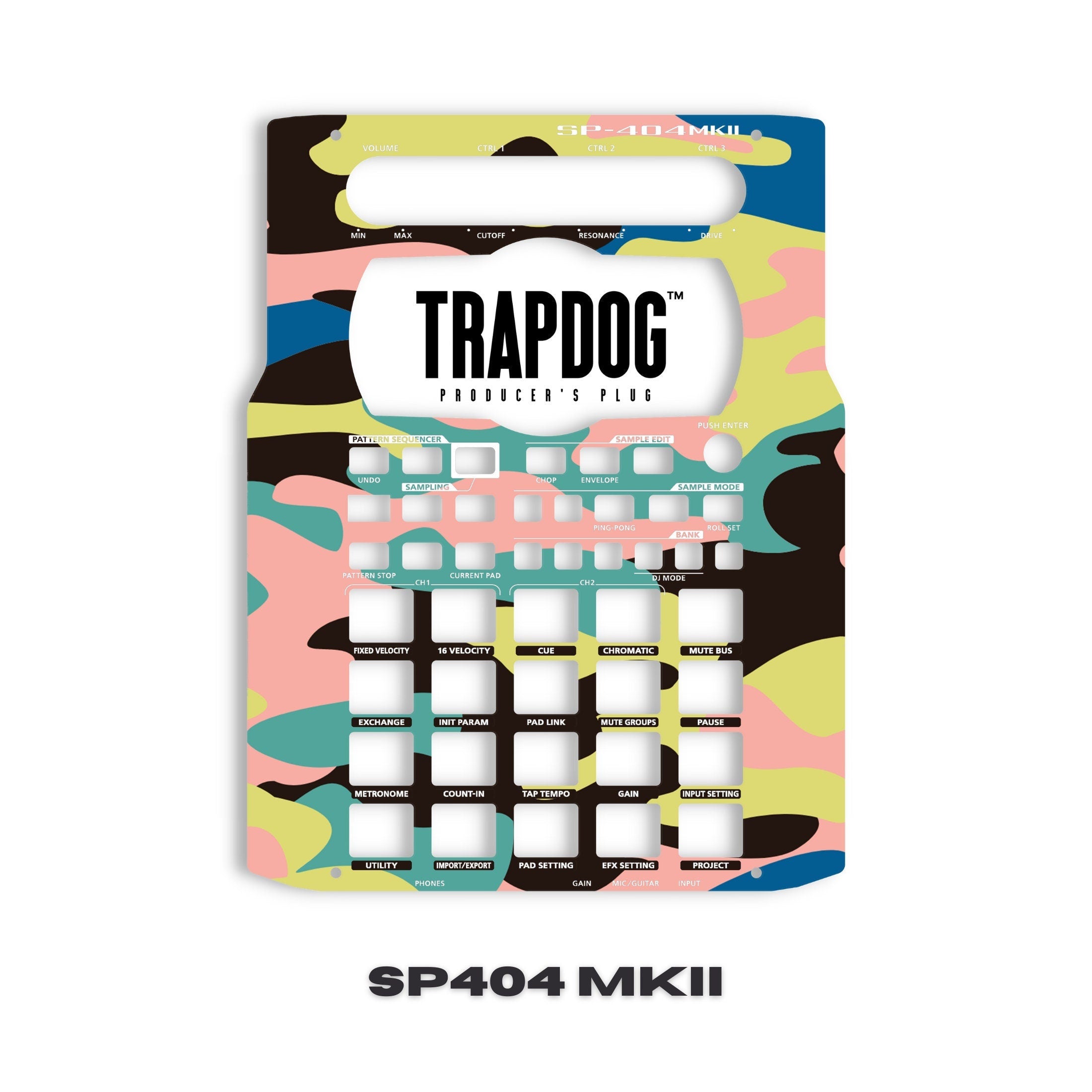 SP404 MKII | A | SX | OG Vinyl Faceplate Skin Sticker | Camo #16