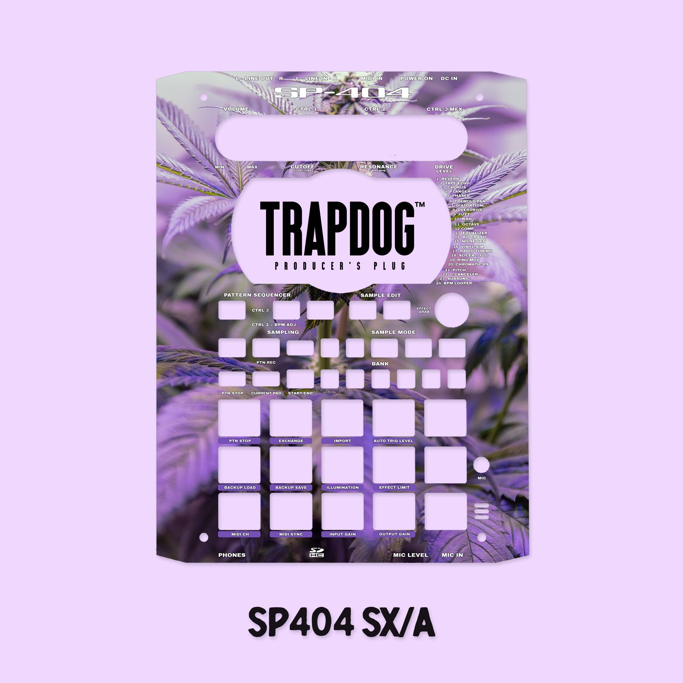 SP404 MKII | A | SX | OG Vinyl Faceplate Skin Sticker | Herbal #2