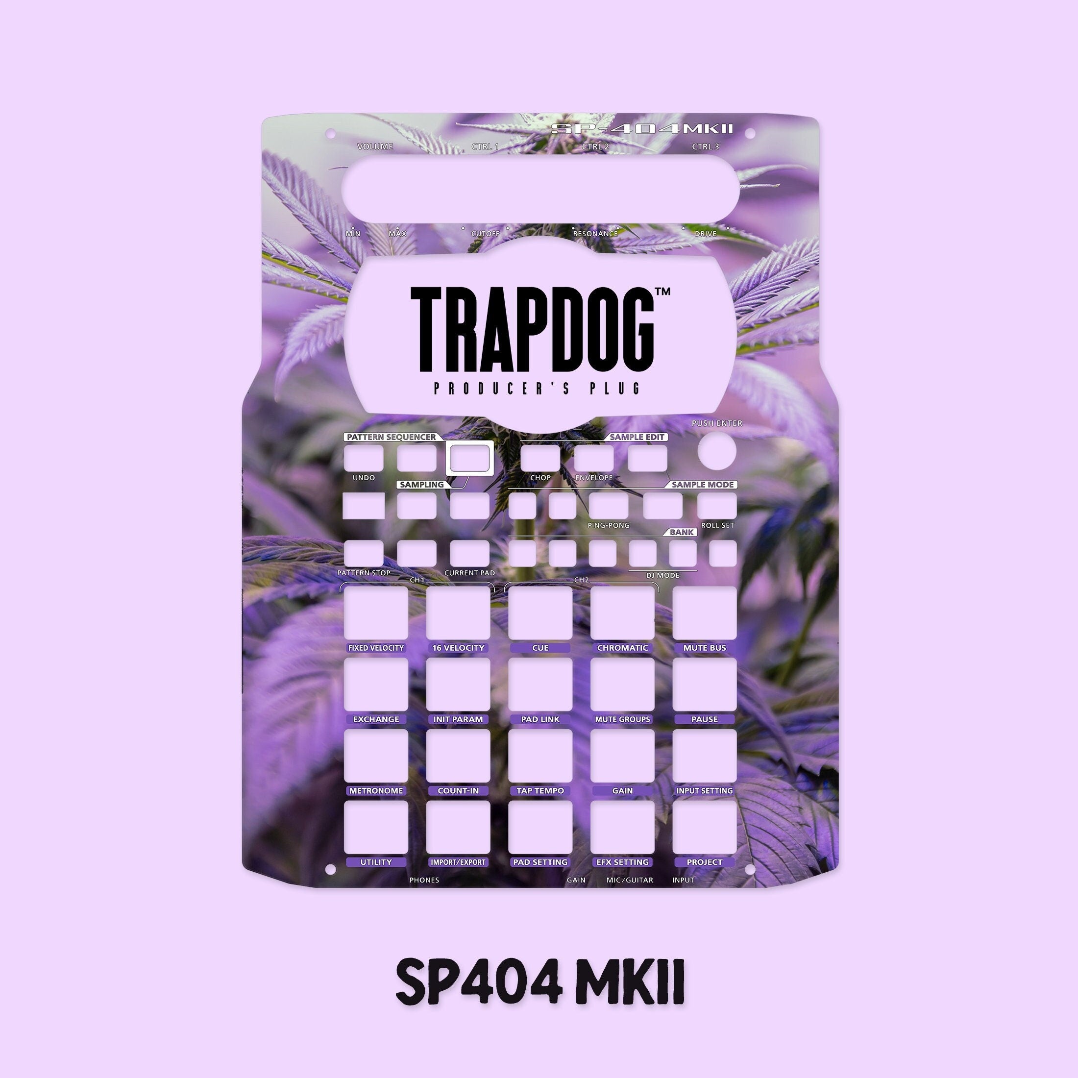 SP404 MKII | A | SX | OG Vinyl Faceplate Skin Sticker | Herbal #2
