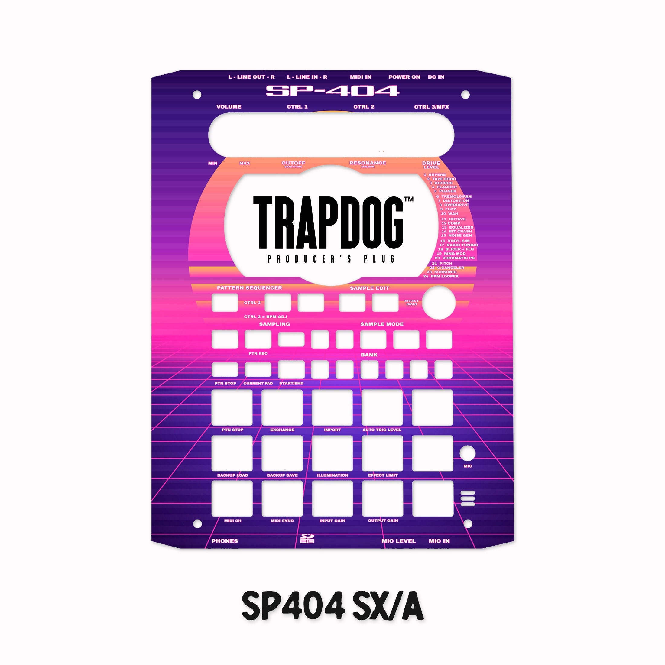 SP404 MKII | A | SX | OG Vinyl Faceplate Skin Sticker | #115