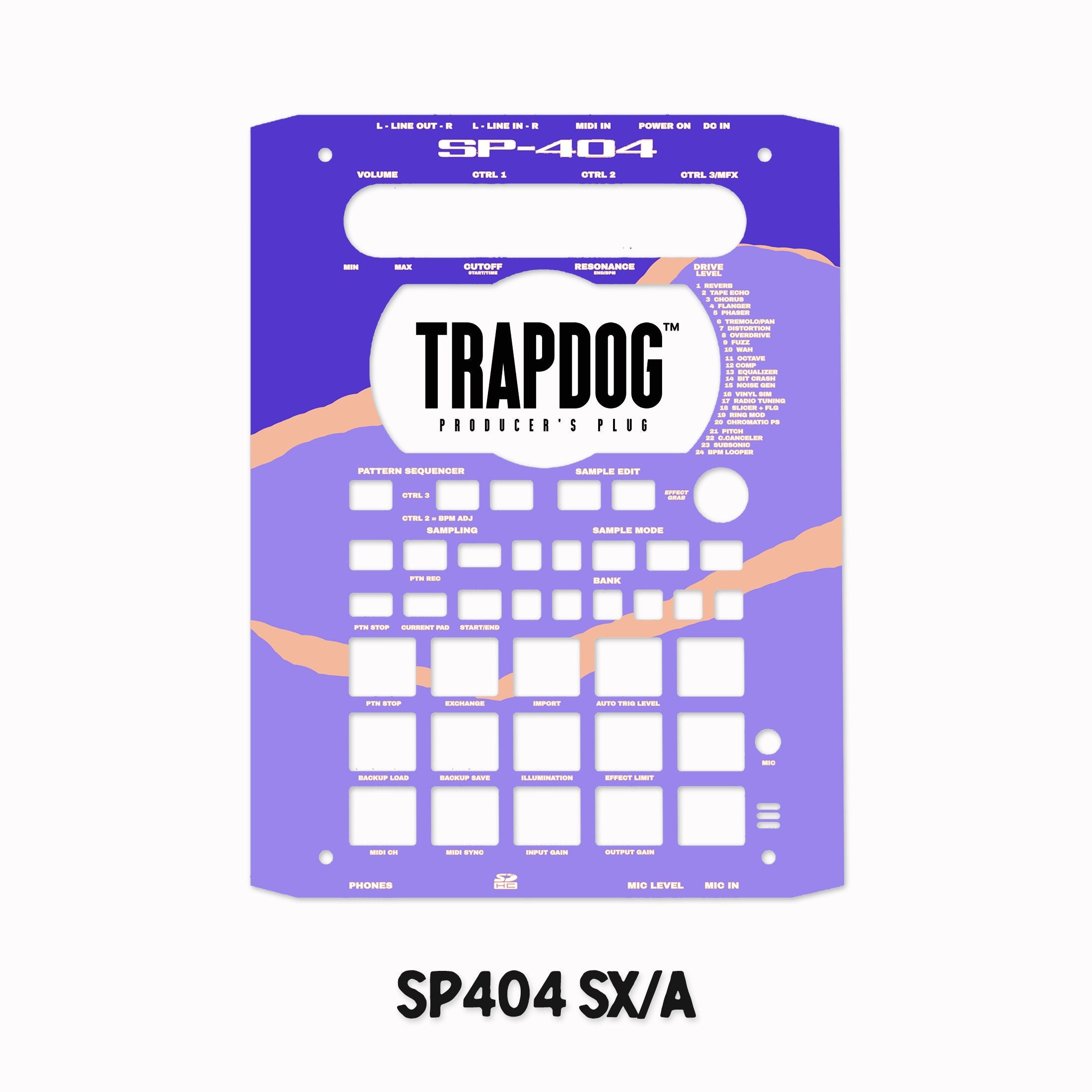 SP404 MKII | A | SX | OG Vinyl Faceplate Skin Sticker | #122