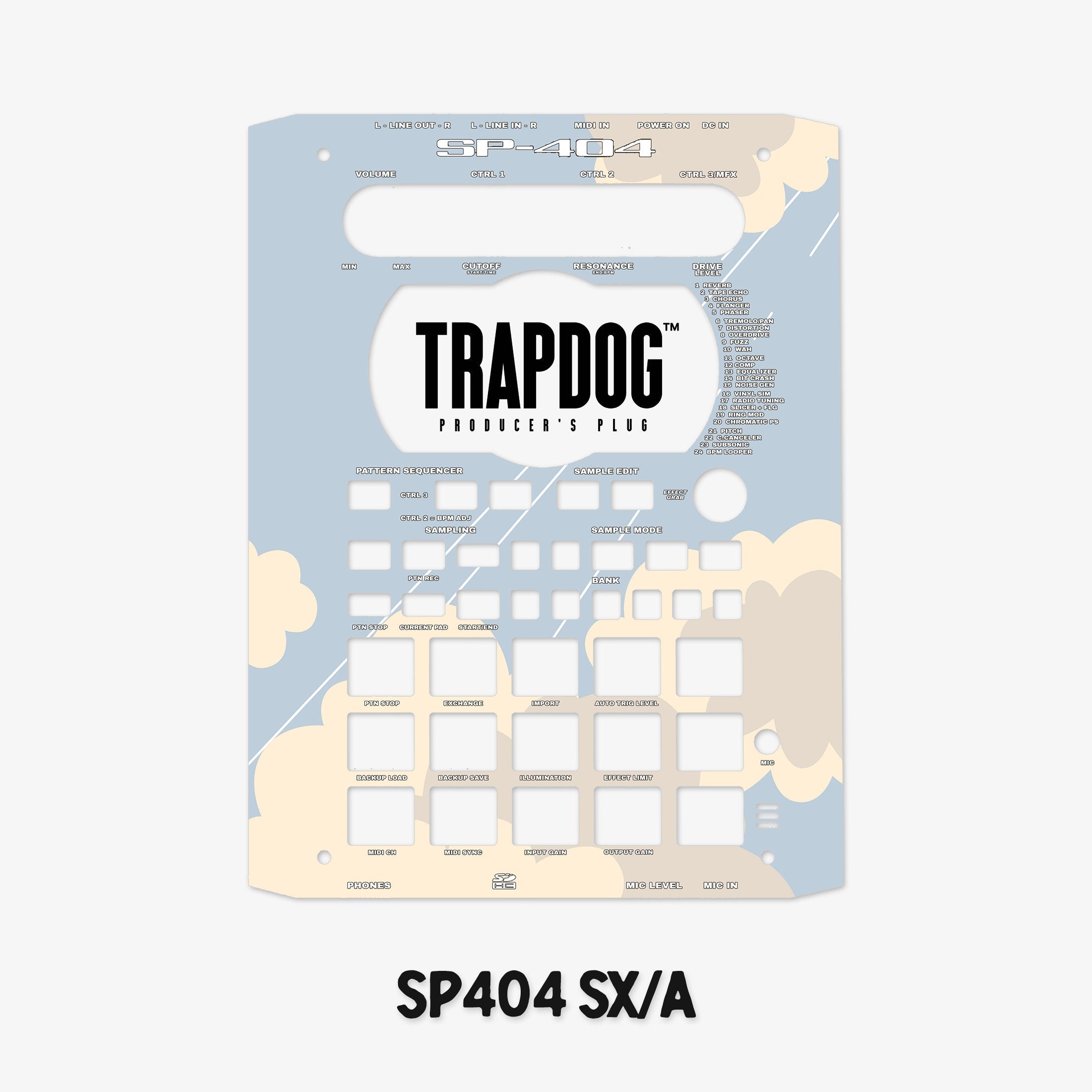 SP404 MKII | A | SX | OG Vinyl Faceplate Skin Sticker | #154