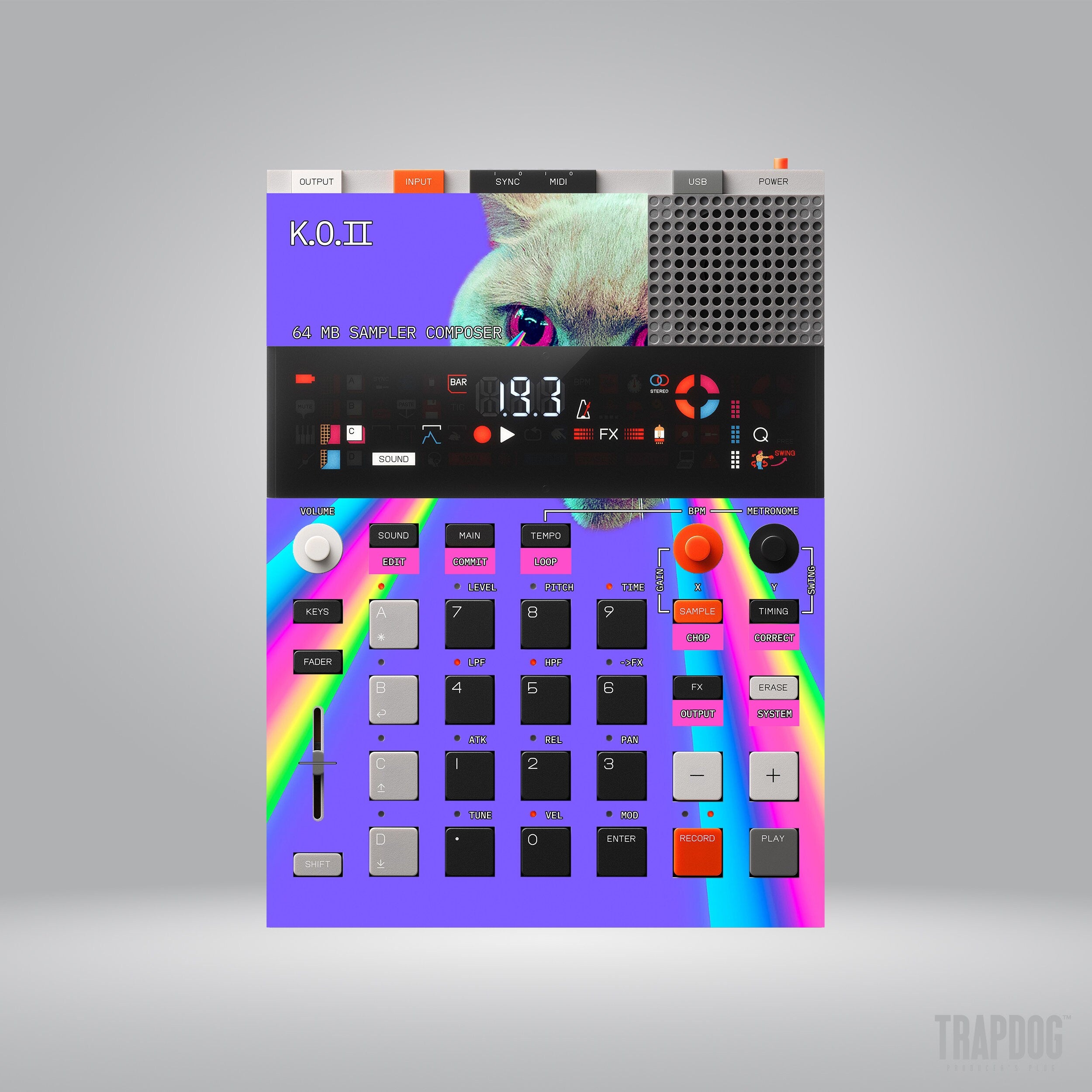EP-133 KO II Vinyl Sticker Skin / Precut Holes / #3