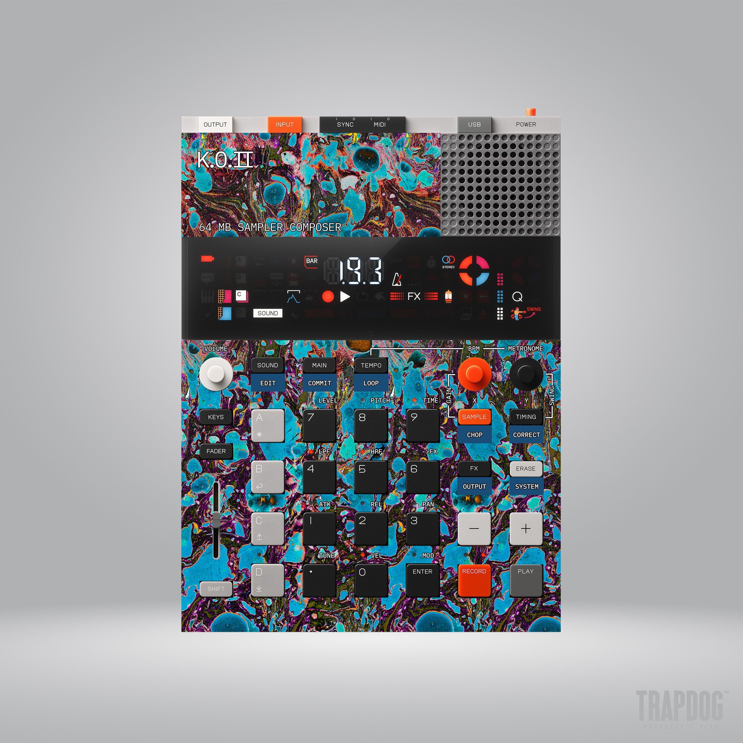 EP-133 KO II Vinyl Sticker Skin / Precut Holes / #5