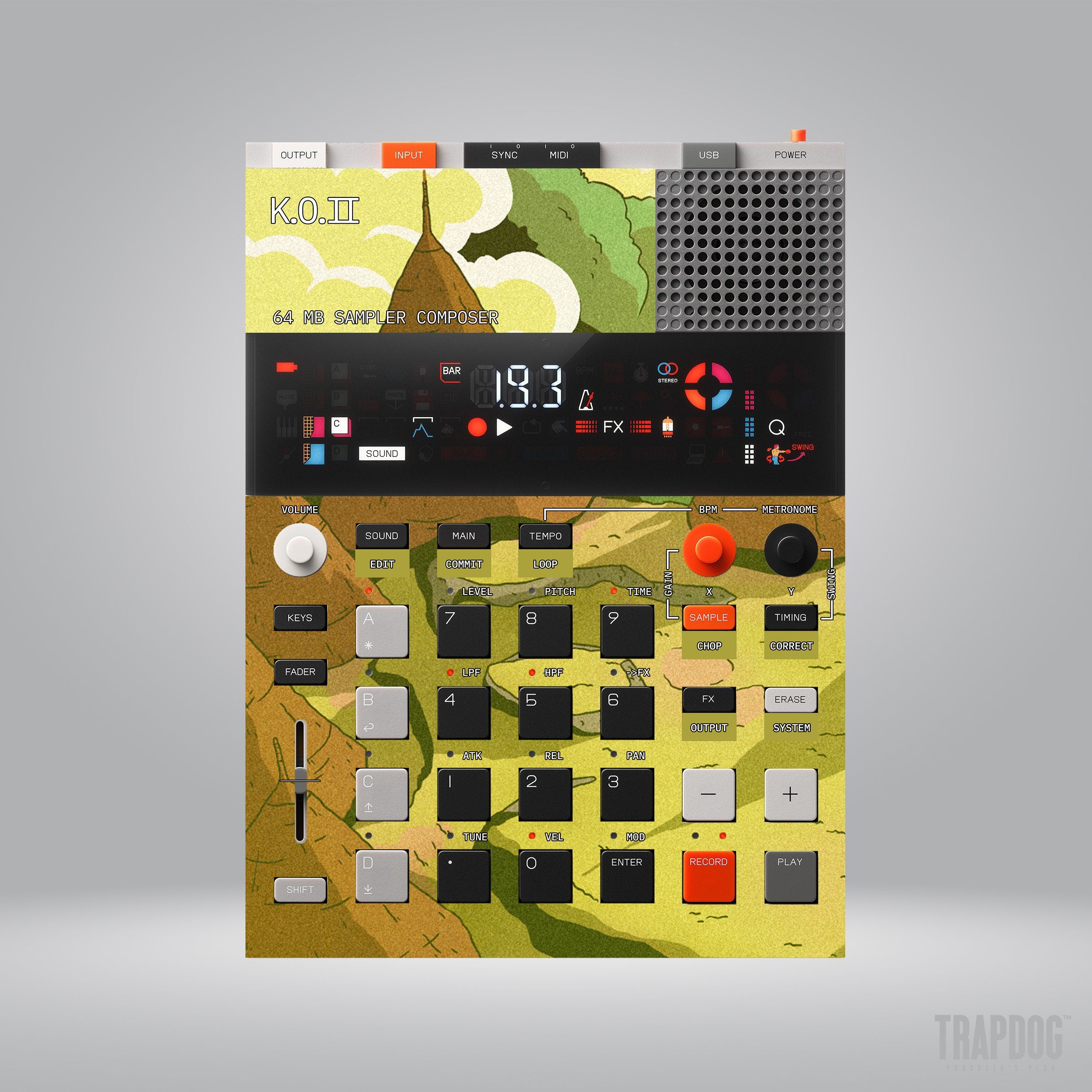 EP-133 KO II Vinyl Sticker Skin / Precut Holes / #24