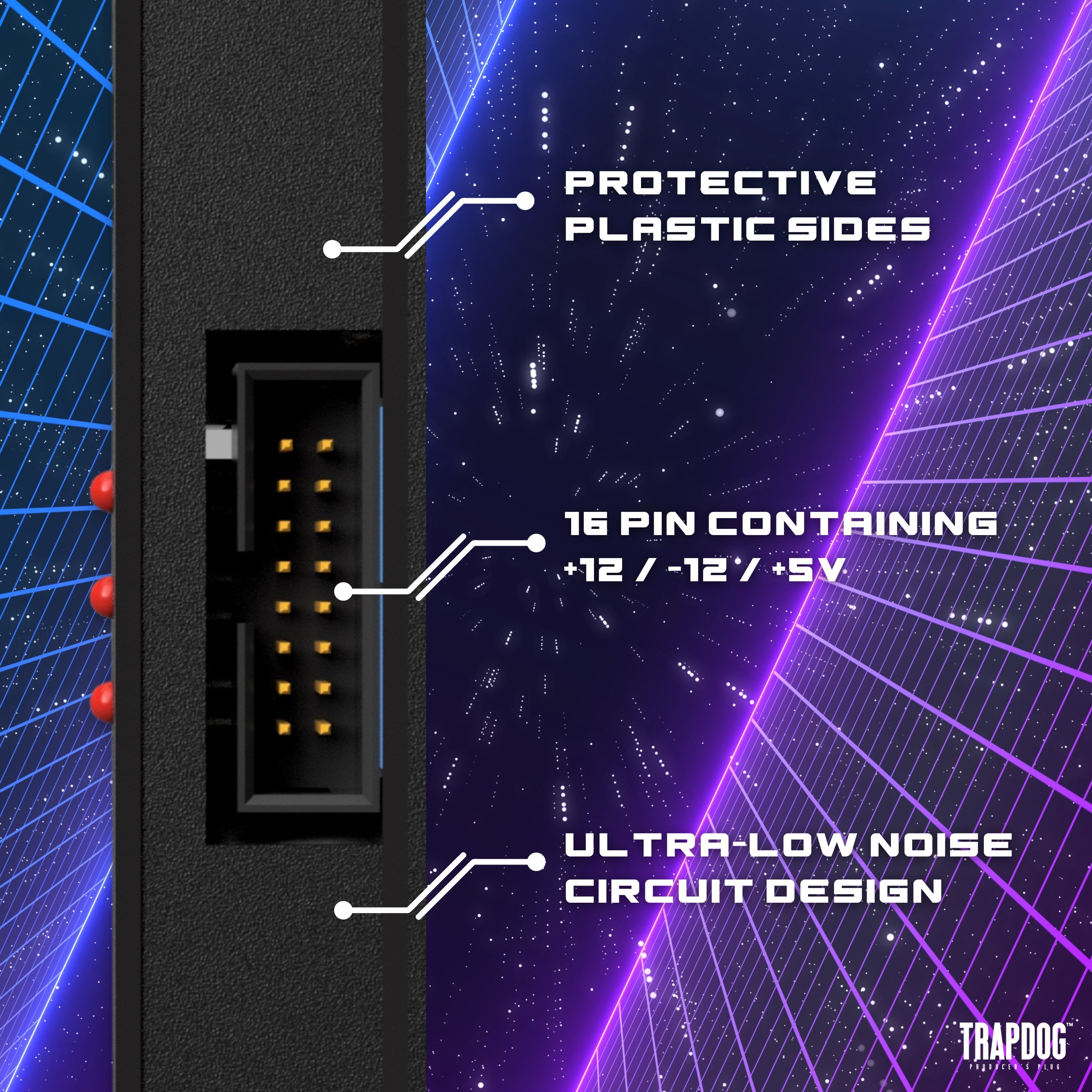 TRAPDOG® Firestarter Eurorack USB PSU For Eurorack Modular Systems With Cables | 420mA Power +12V -12V & 5V | Portable BiPolar Power Supply