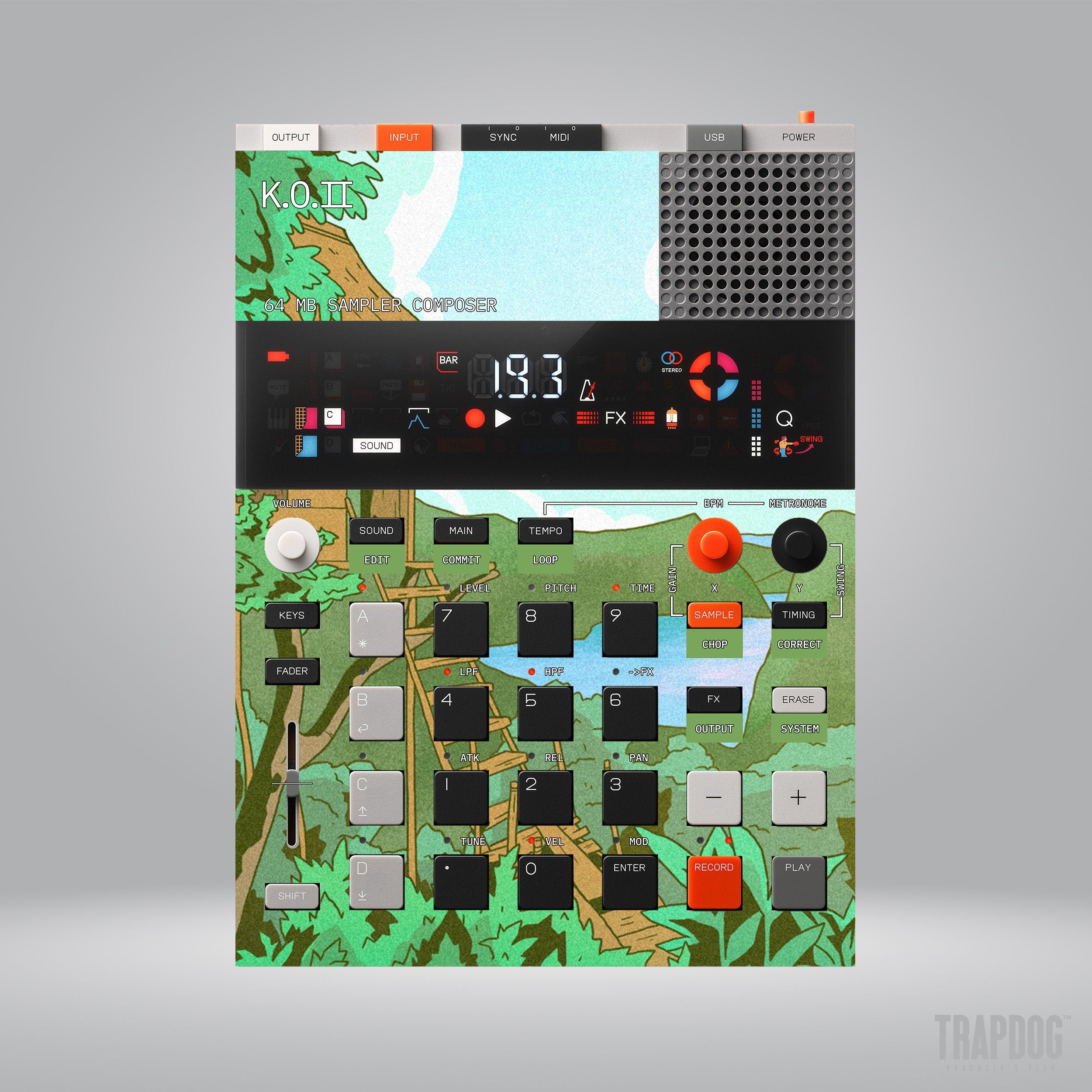 EP-133 KO II Vinyl Sticker Skin / Precut Holes / #50