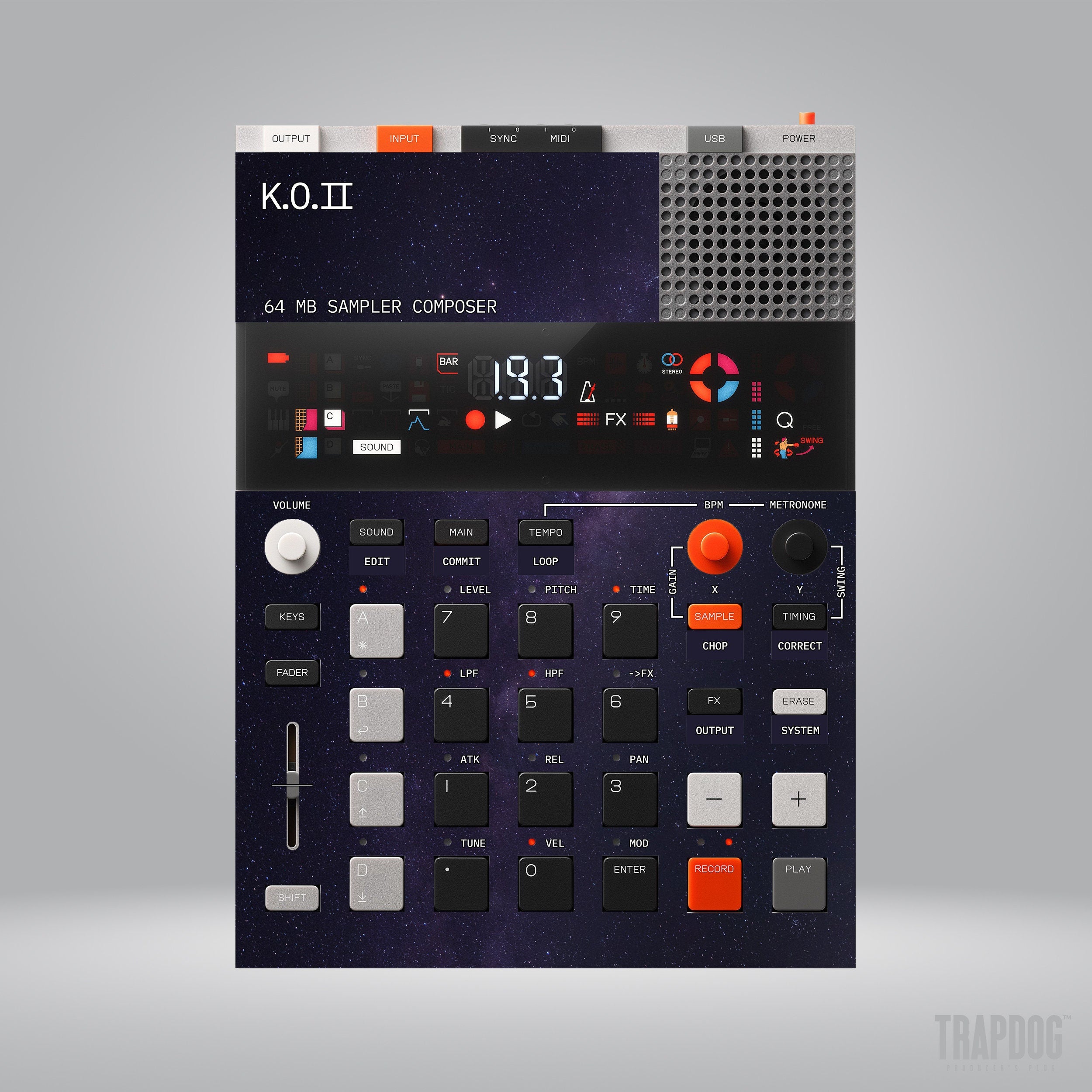 EP-133 KO II Vinyl Sticker Skin / Precut Holes / #63