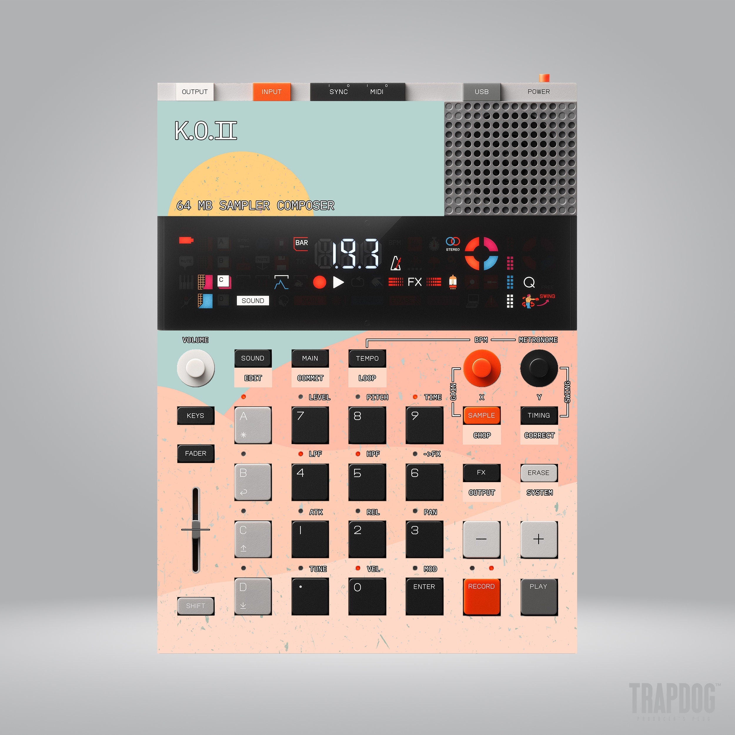 EP-133 KO II Vinyl Sticker Skin / Precut Holes / #65