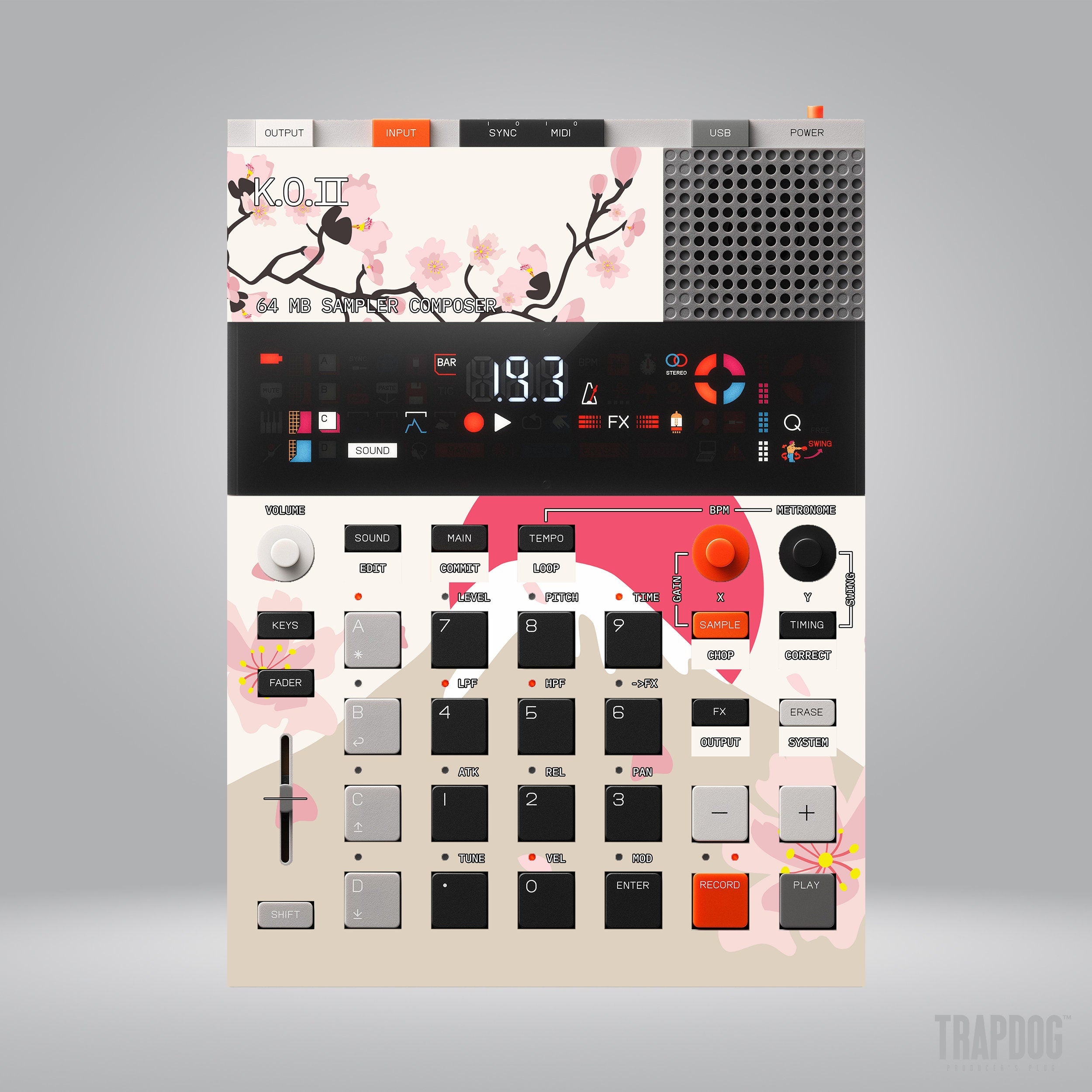 EP-133 KO II Vinyl Sticker Skin / Precut Holes / #80