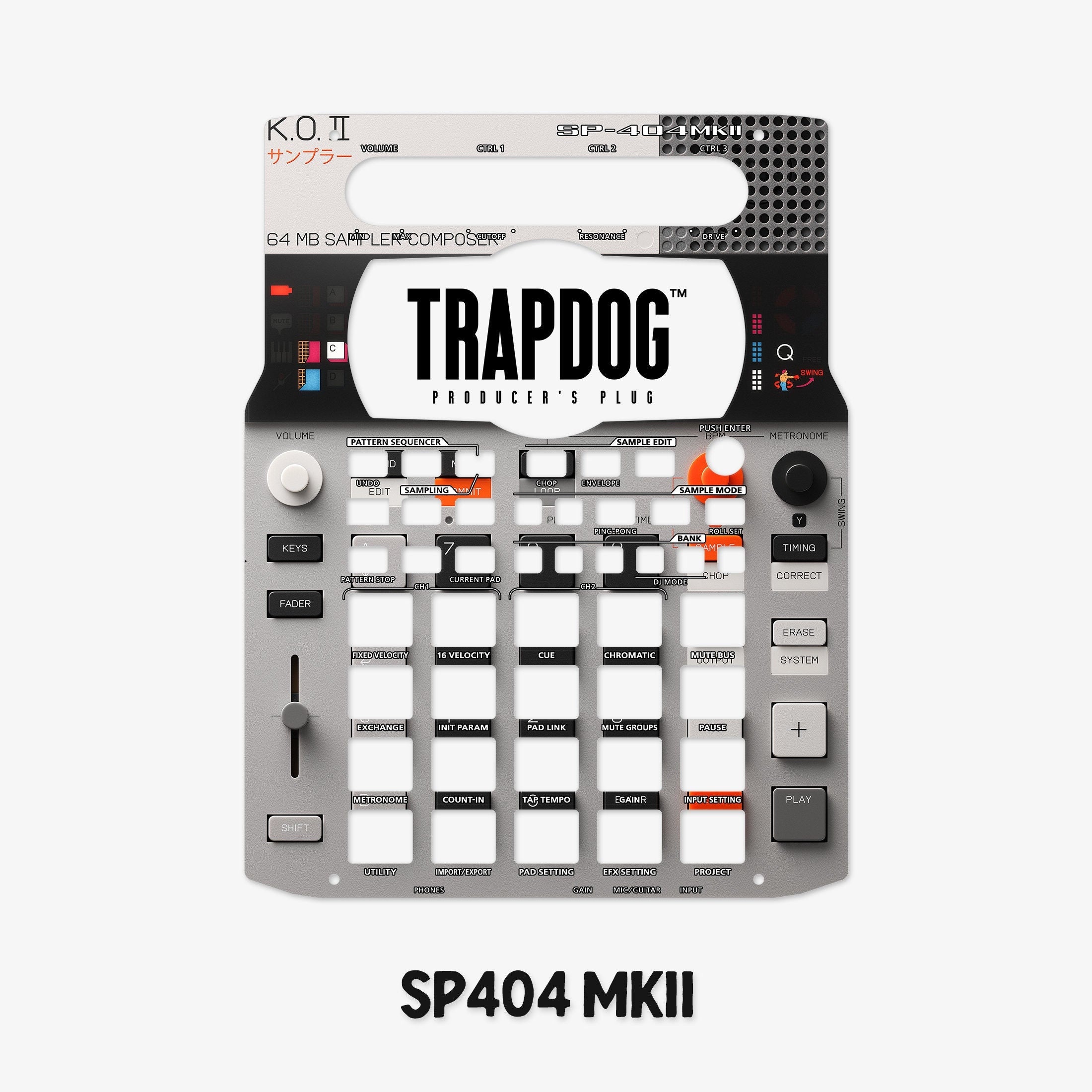 SP404 MKII | A | SX | OG  Vinyl Faceplate Skin Sticker | EP-133 K.O. 2