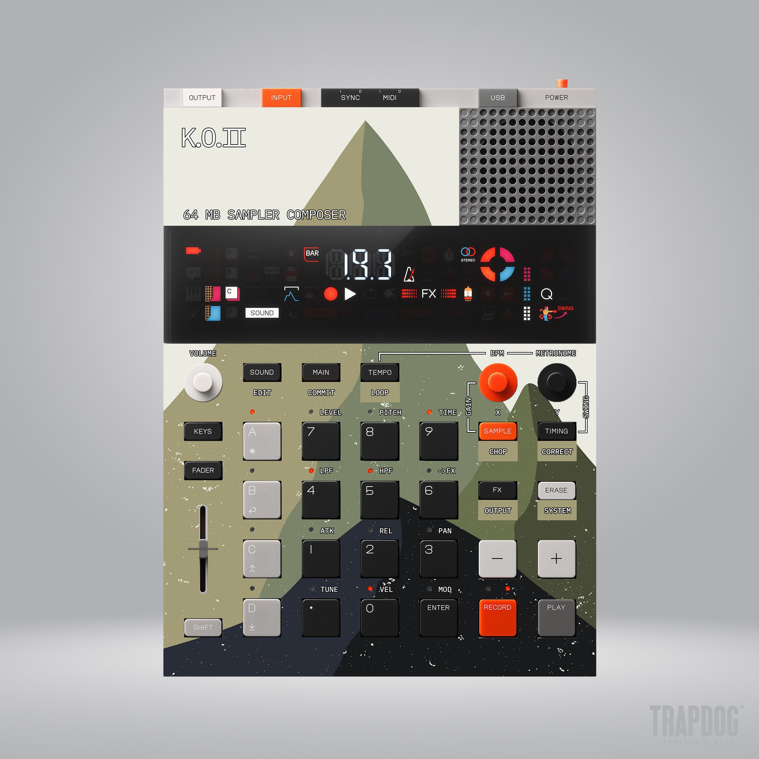 EP-133 KO II Vinyl Sticker Skin / Precut Holes / #90