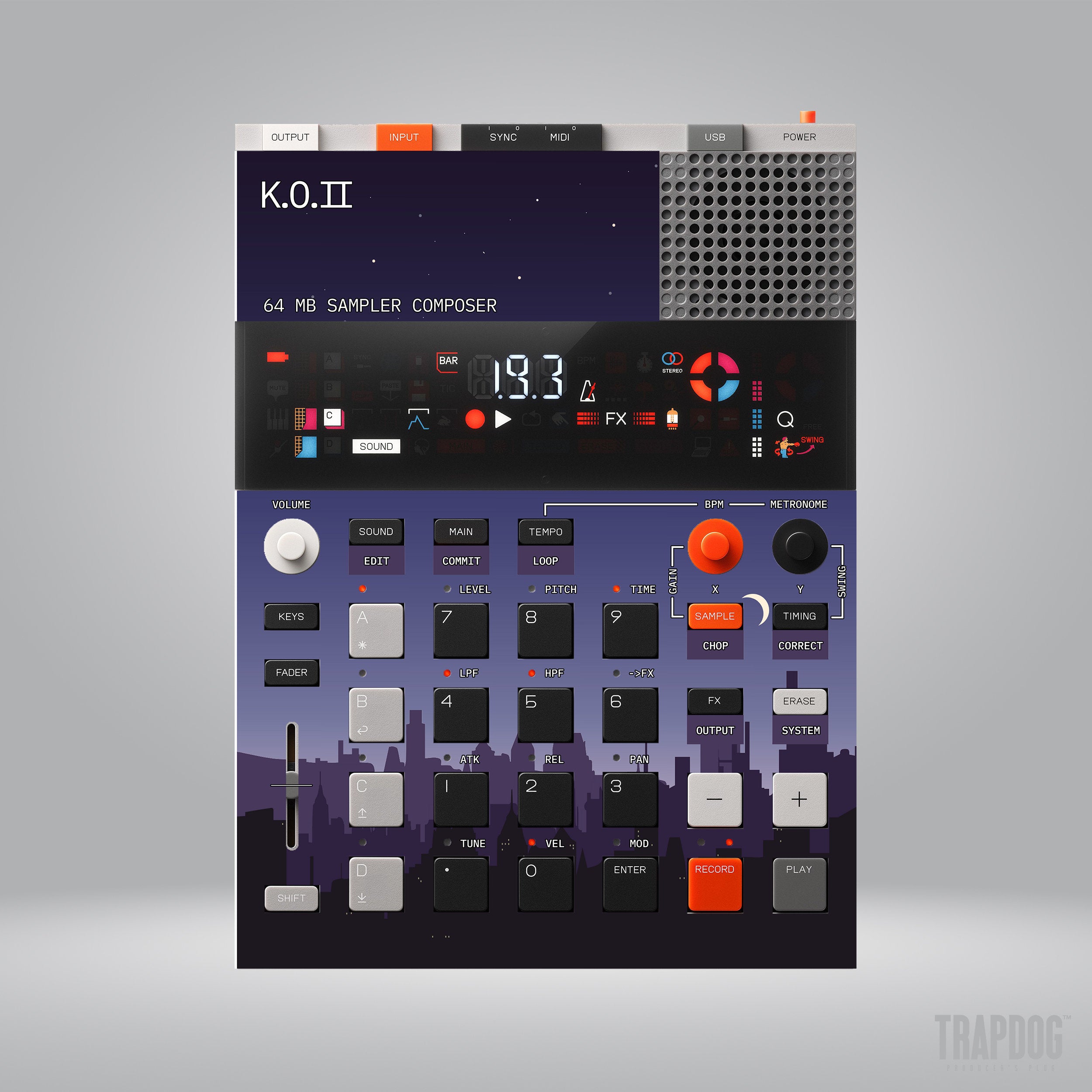 EP-133 KO II Vinyl Sticker Skin / Precut Holes / #95