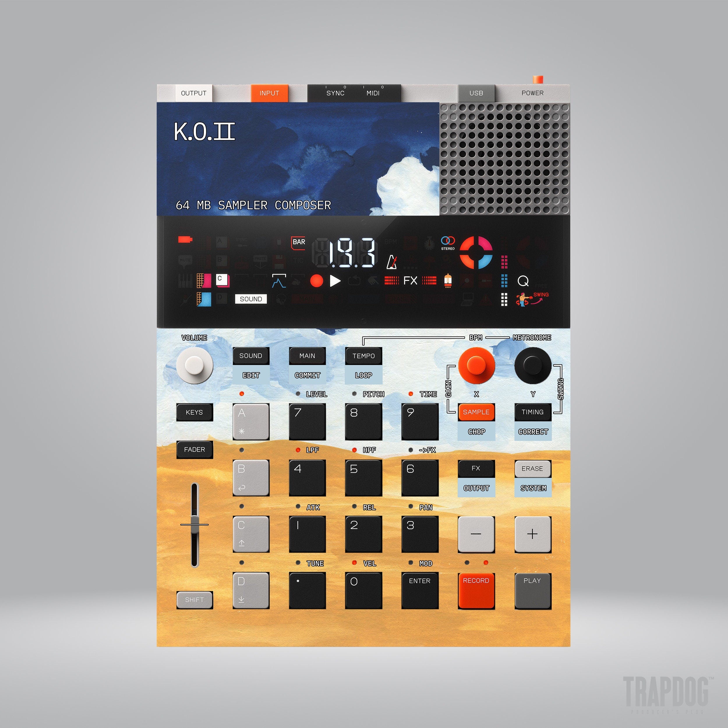 EP-133 KO II Vinyl Sticker Skin / Precut Holes / #100