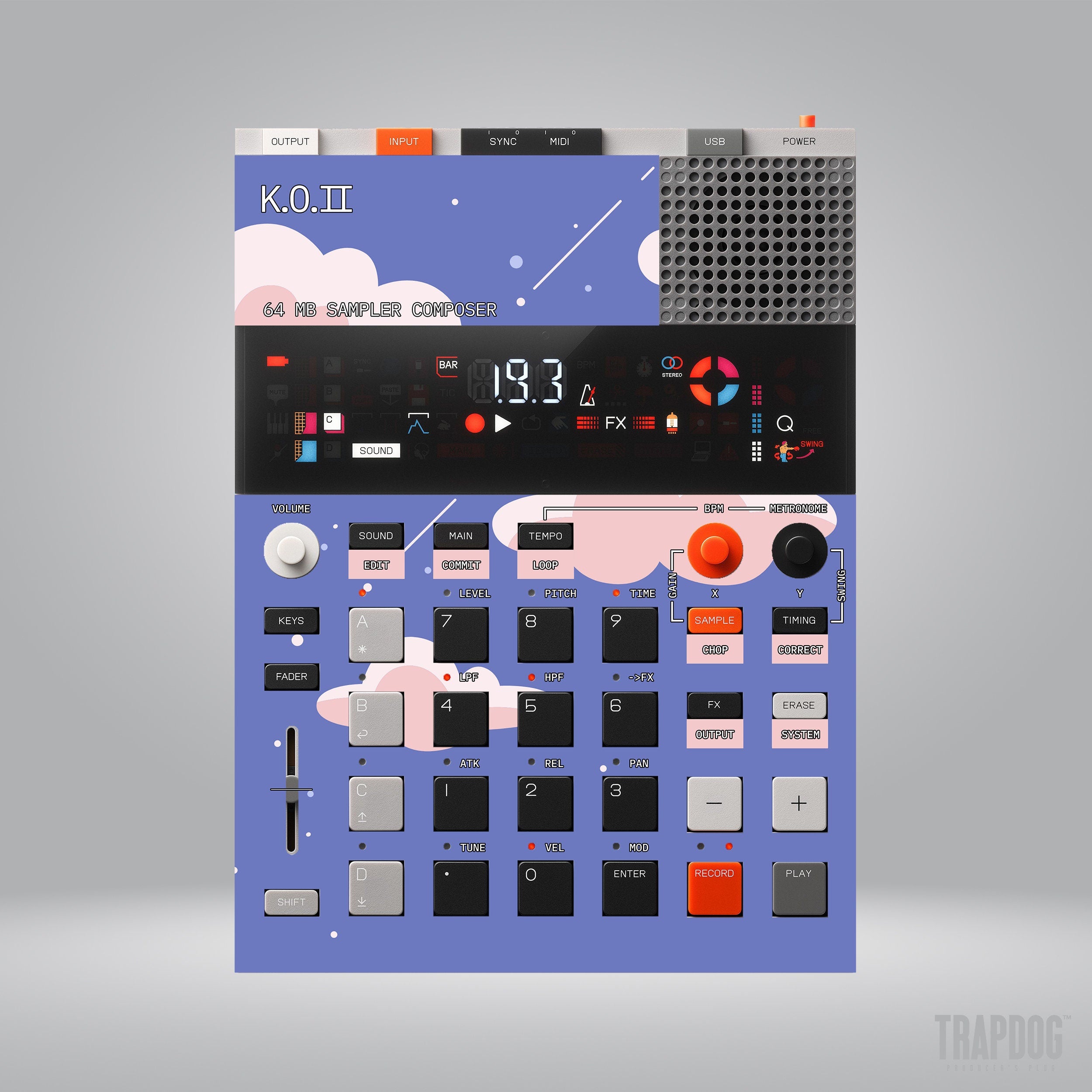 EP-133 KO II Vinyl Sticker Skin / Precut Holes / #102