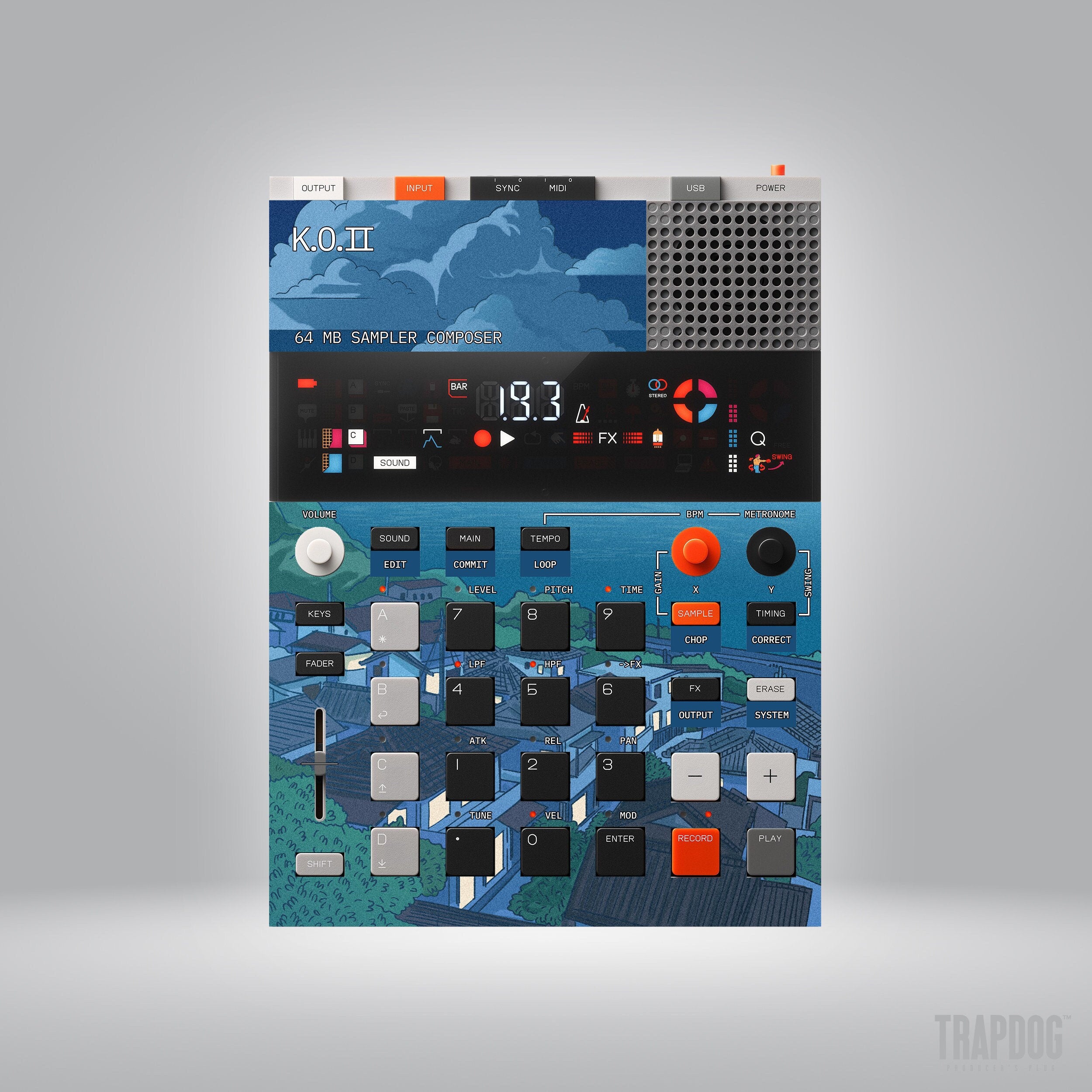 EP-133 KO II Vinyl Sticker Skin / Precut Holes / #1