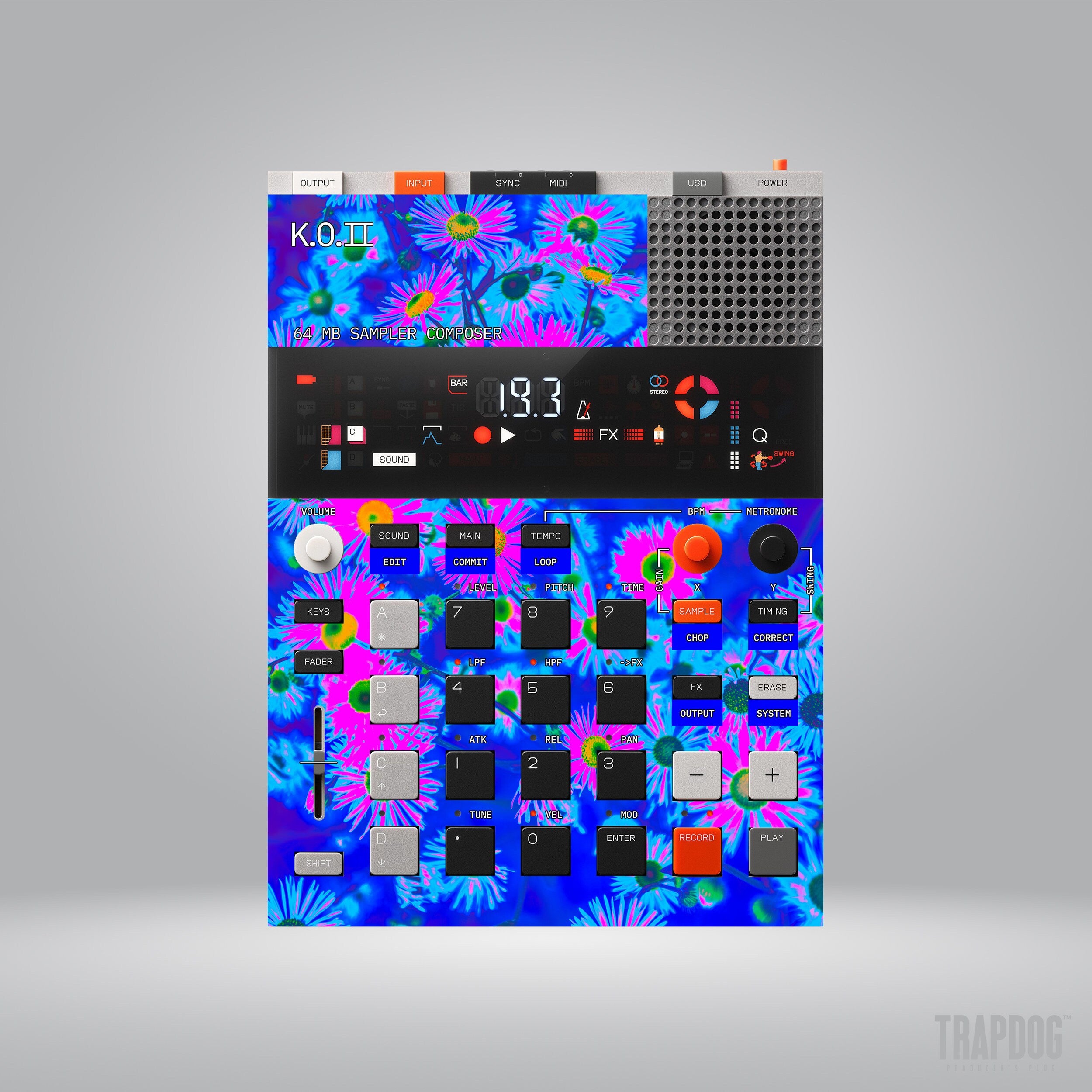 EP-133 KO II Vinyl Sticker Skin / Precut Holes / #4