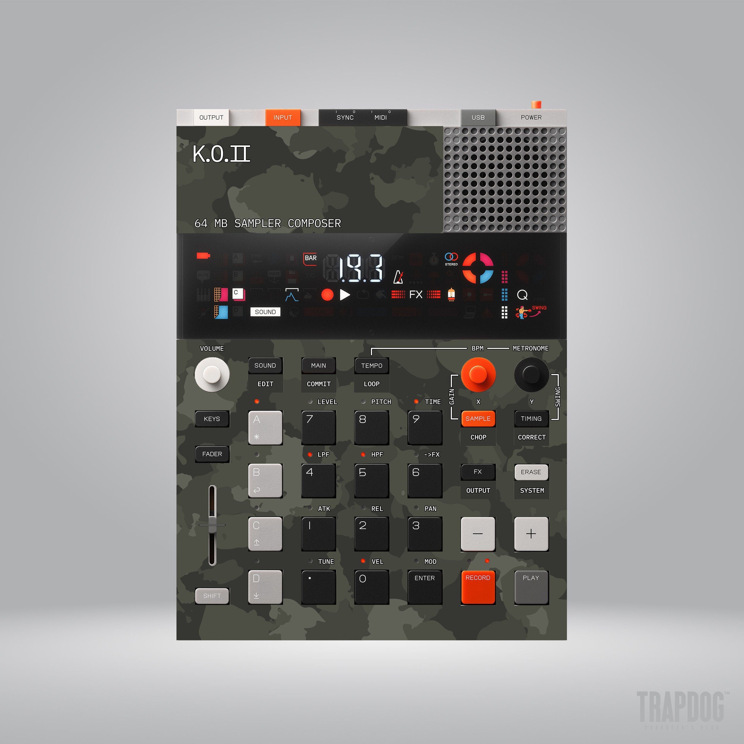 EP-133 KO II Vinyl Sticker Skin / Precut Holes / #10