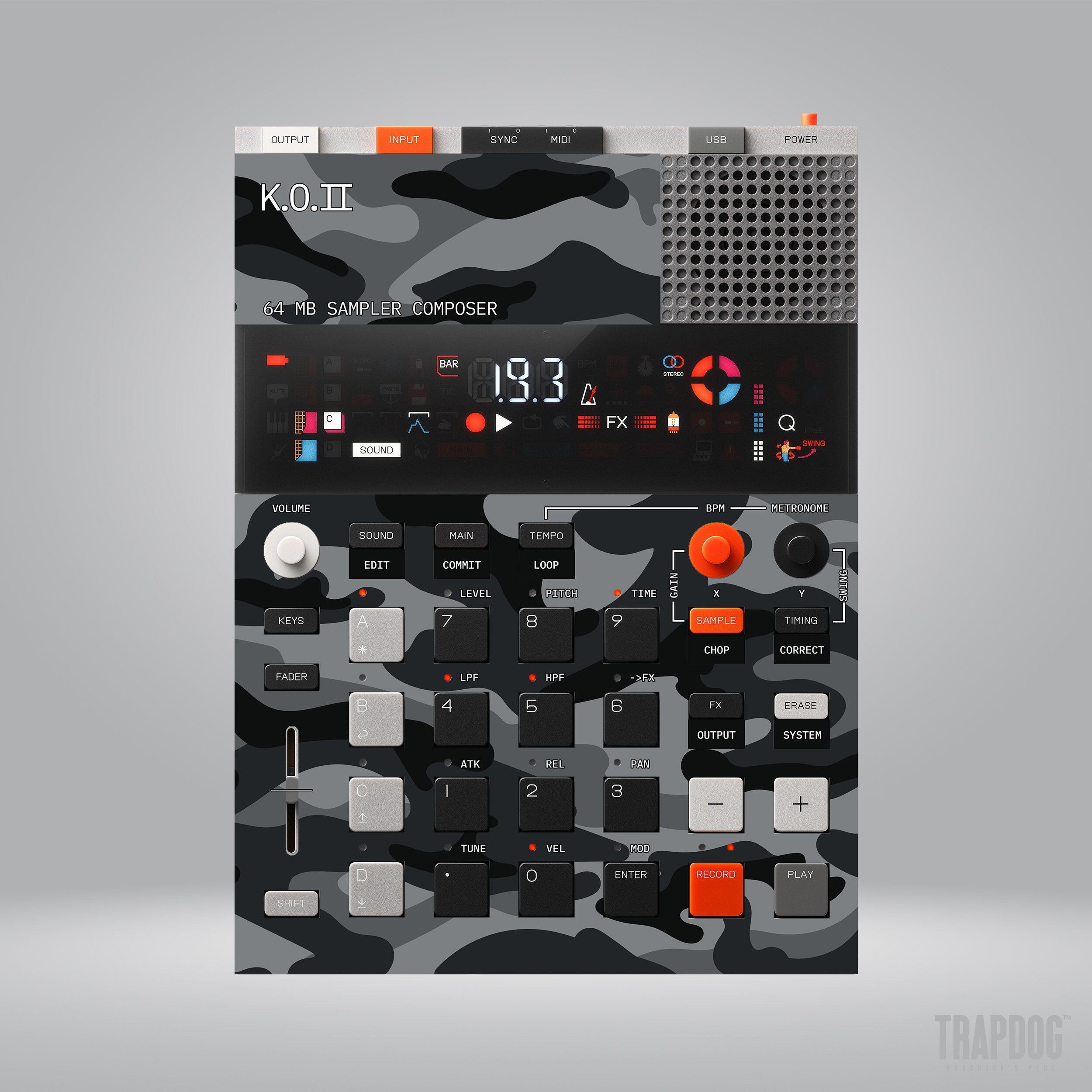 EP-133 KO II Vinyl Sticker Skin / Precut Holes / #130