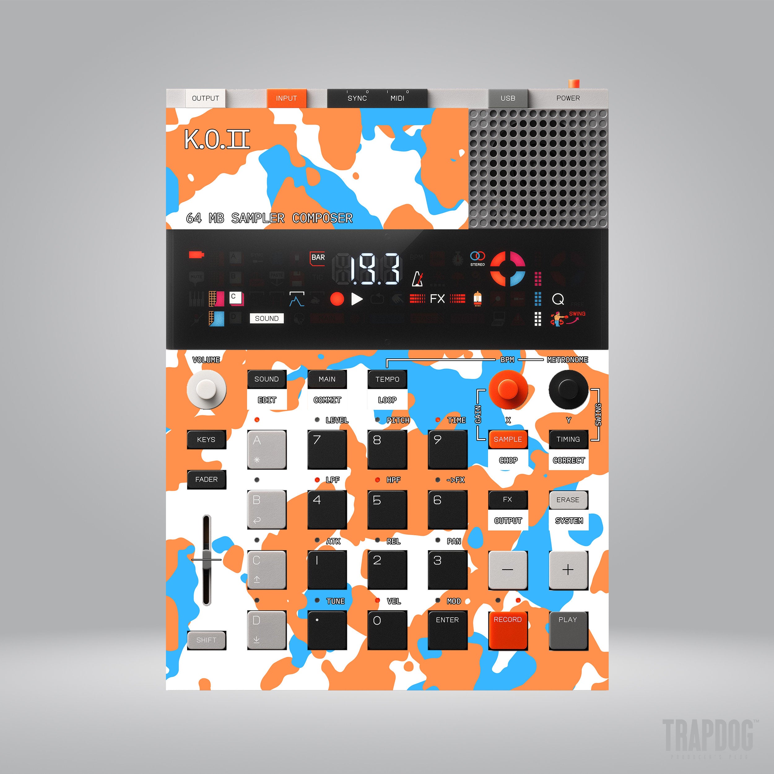 EP-133 KO II Vinyl Sticker Skin / Precut Holes / #133