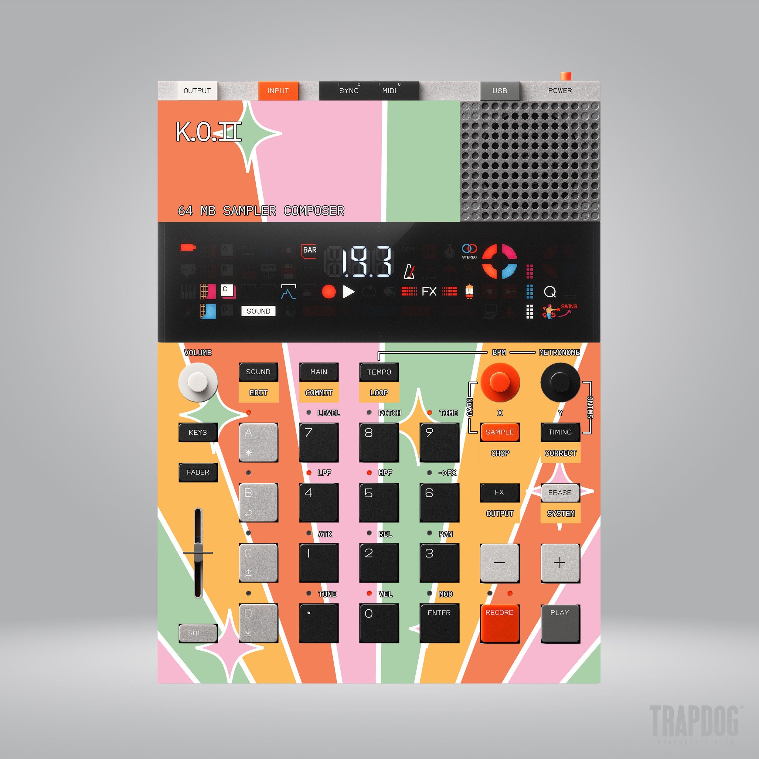 EP-133 KO II Vinyl Sticker Skin / Precut Holes / #139