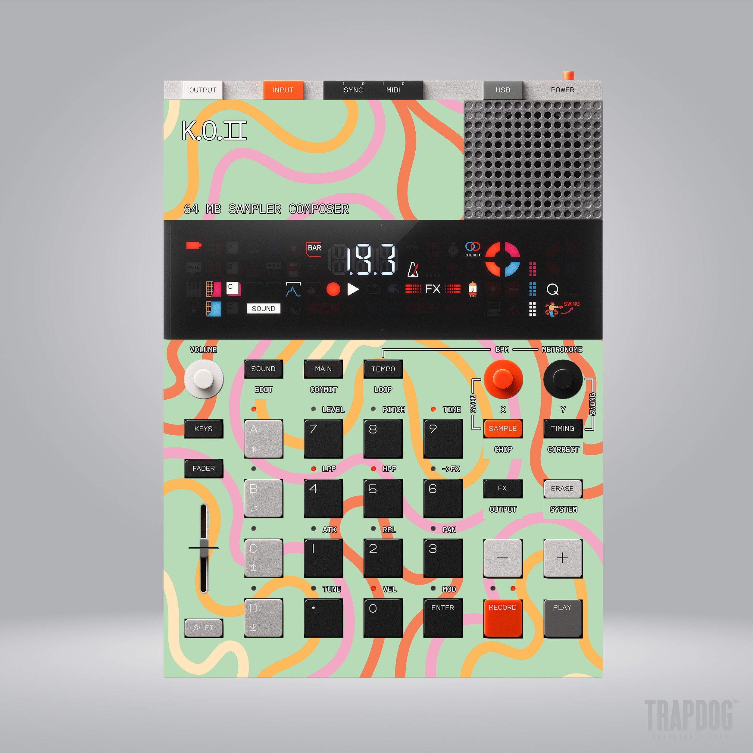 EP-133 KO II Vinyl Sticker Skin / Precut Holes / #140