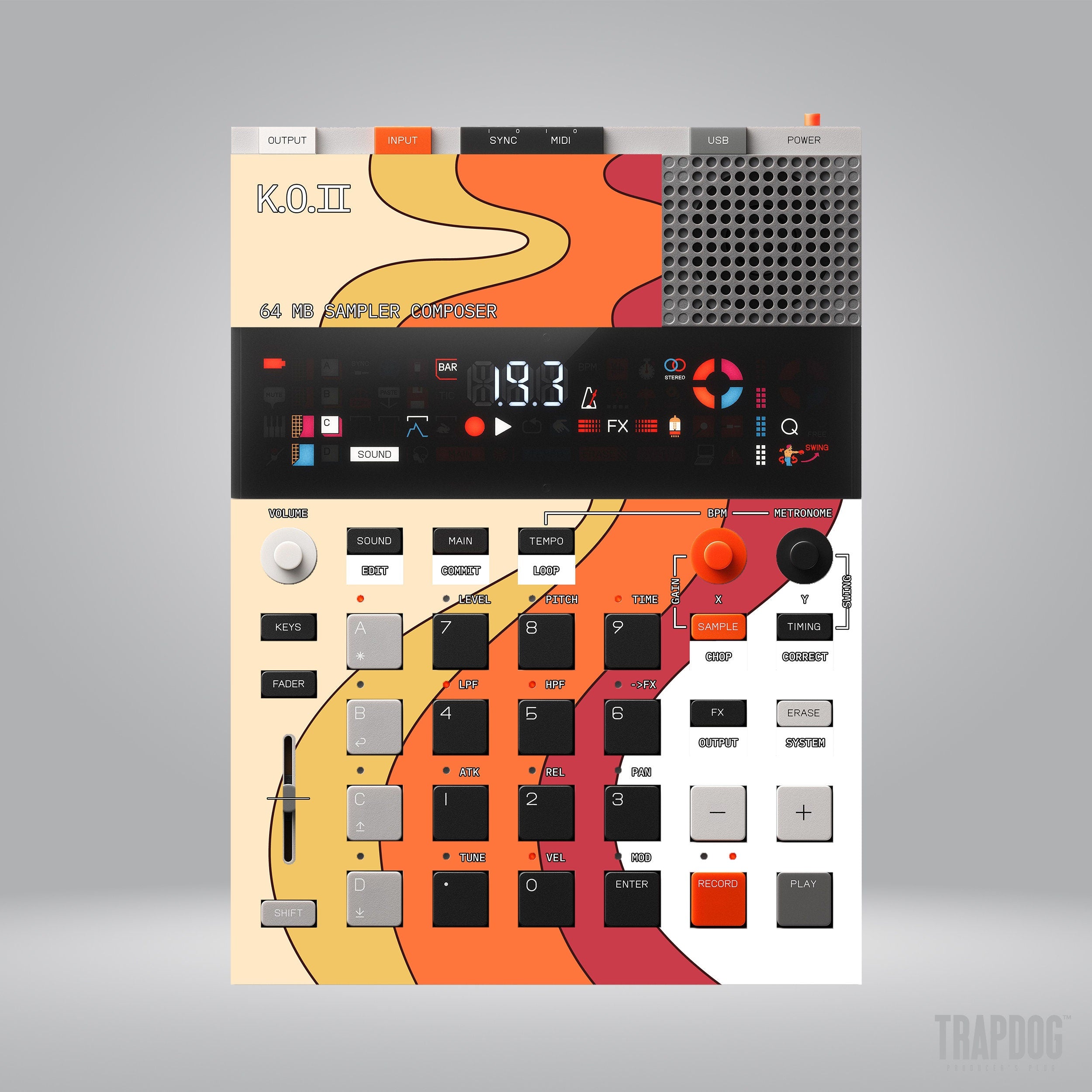 EP-133 KO II Vinyl Sticker Skin / Precut Holes / #141