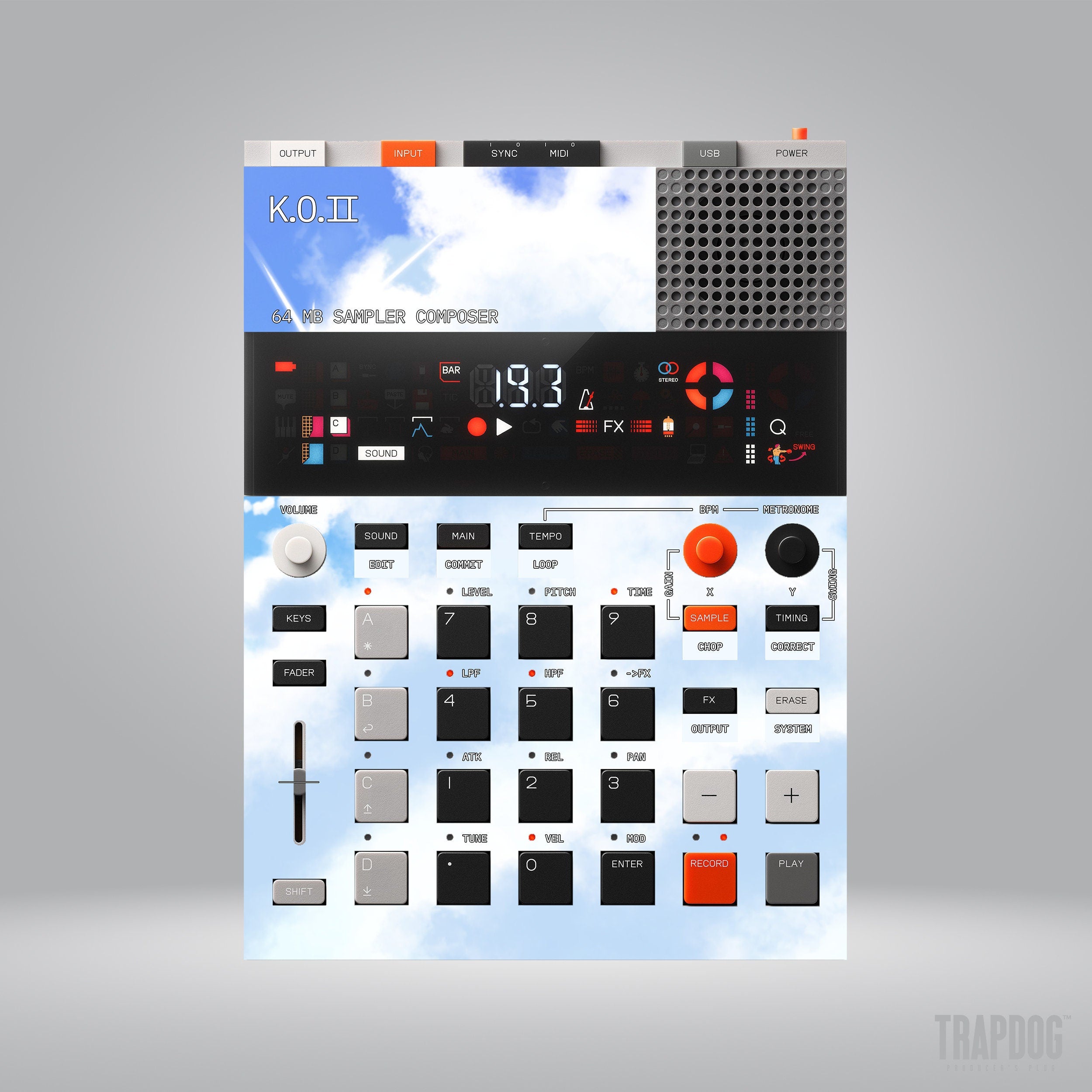 EP-133 KO II Vinyl Sticker Skin / Precut Holes / #42